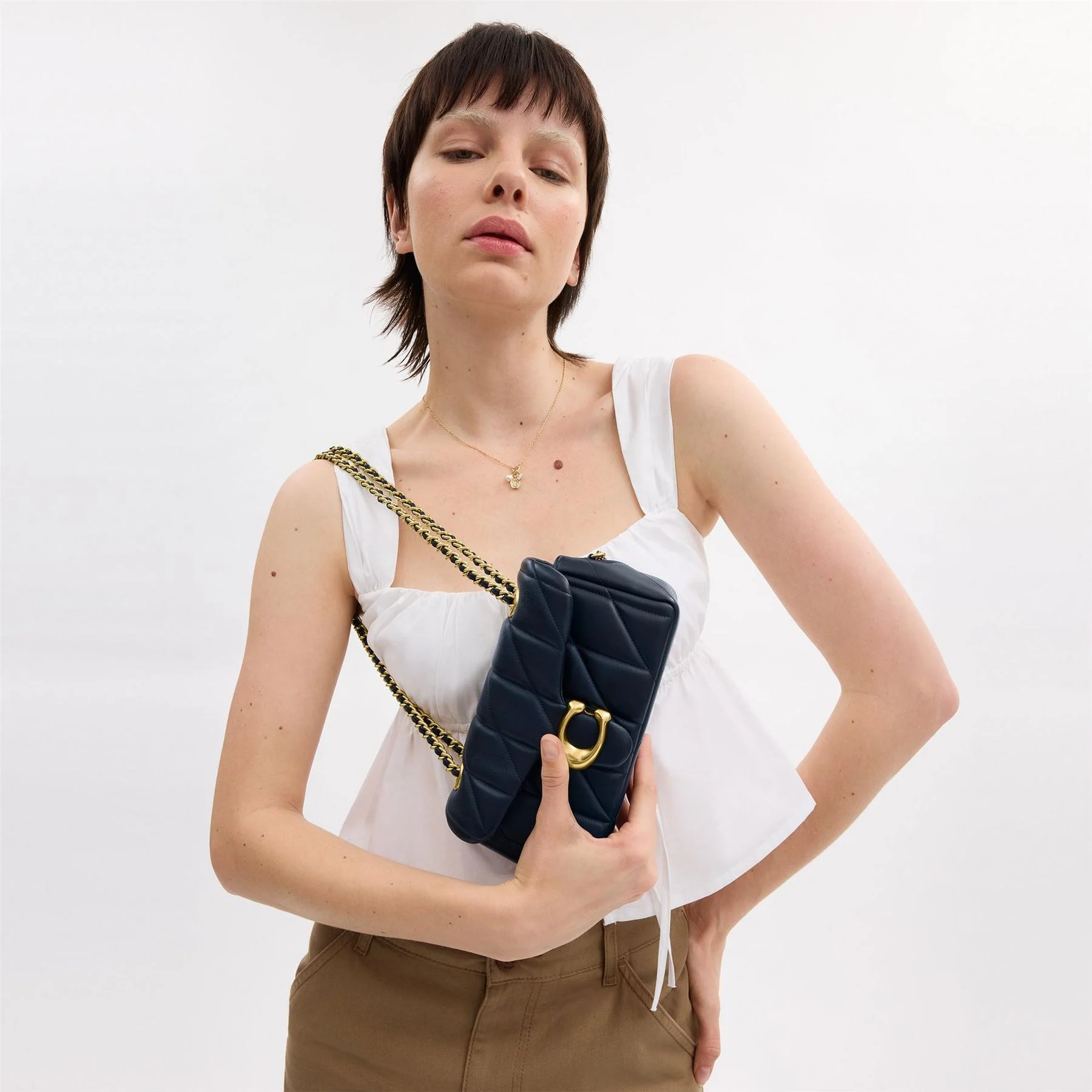 Coach Tabby 20 Geometric Patterned Chain Shoulder Bag - Image 9
