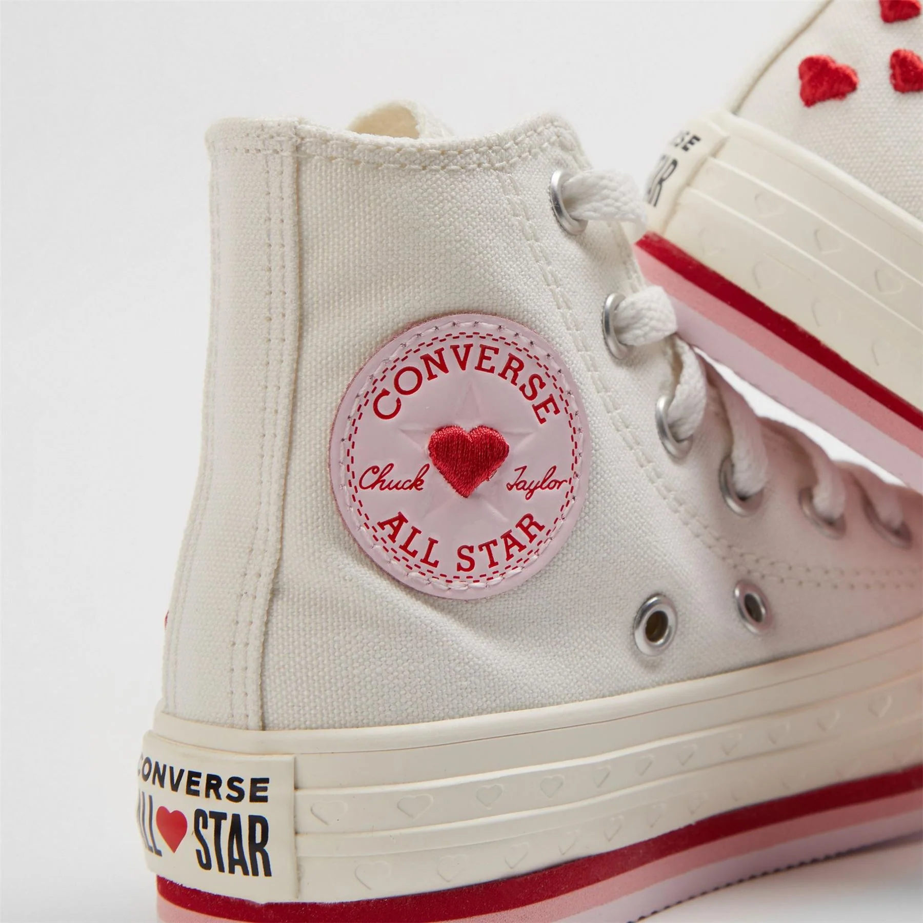 Converse Taylor All Star Lift Valentines Day Platform Trainers Childrens - Image 3