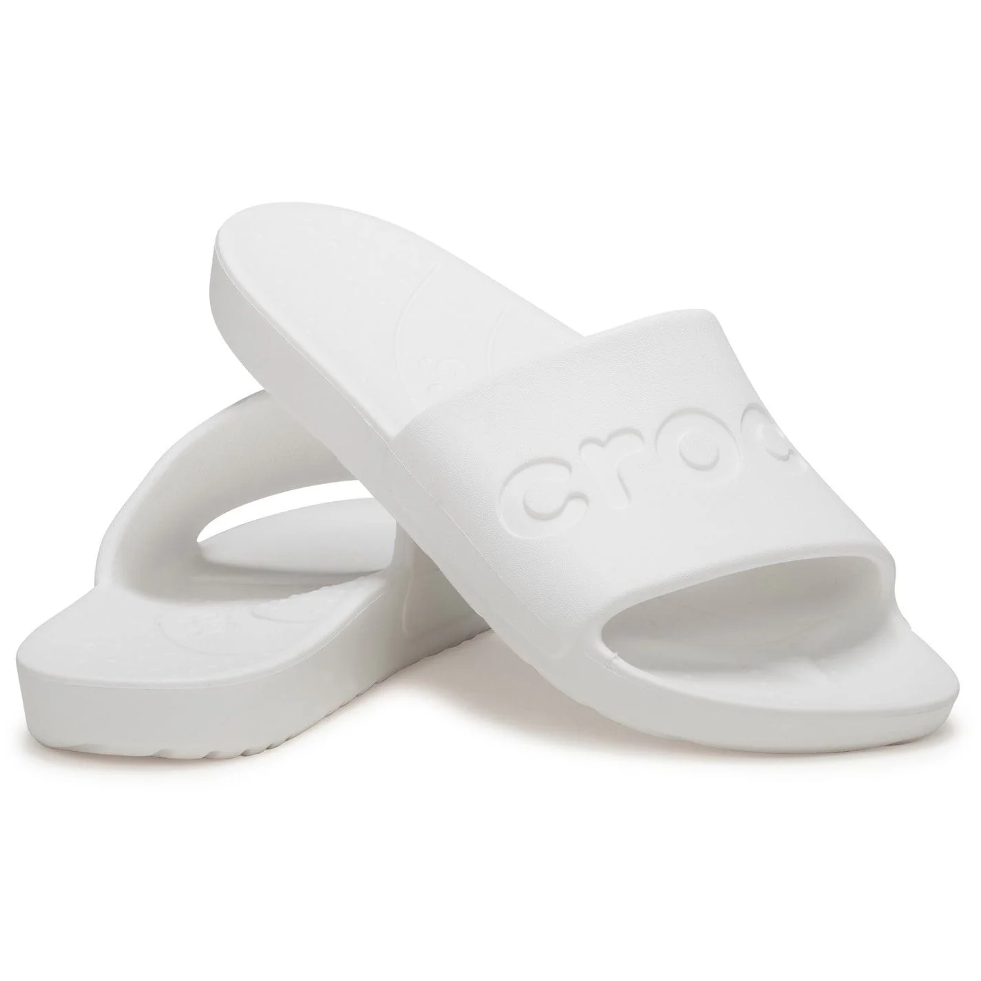 Crocs Logo Print Open Toe Flat Heel Slides - Image 5