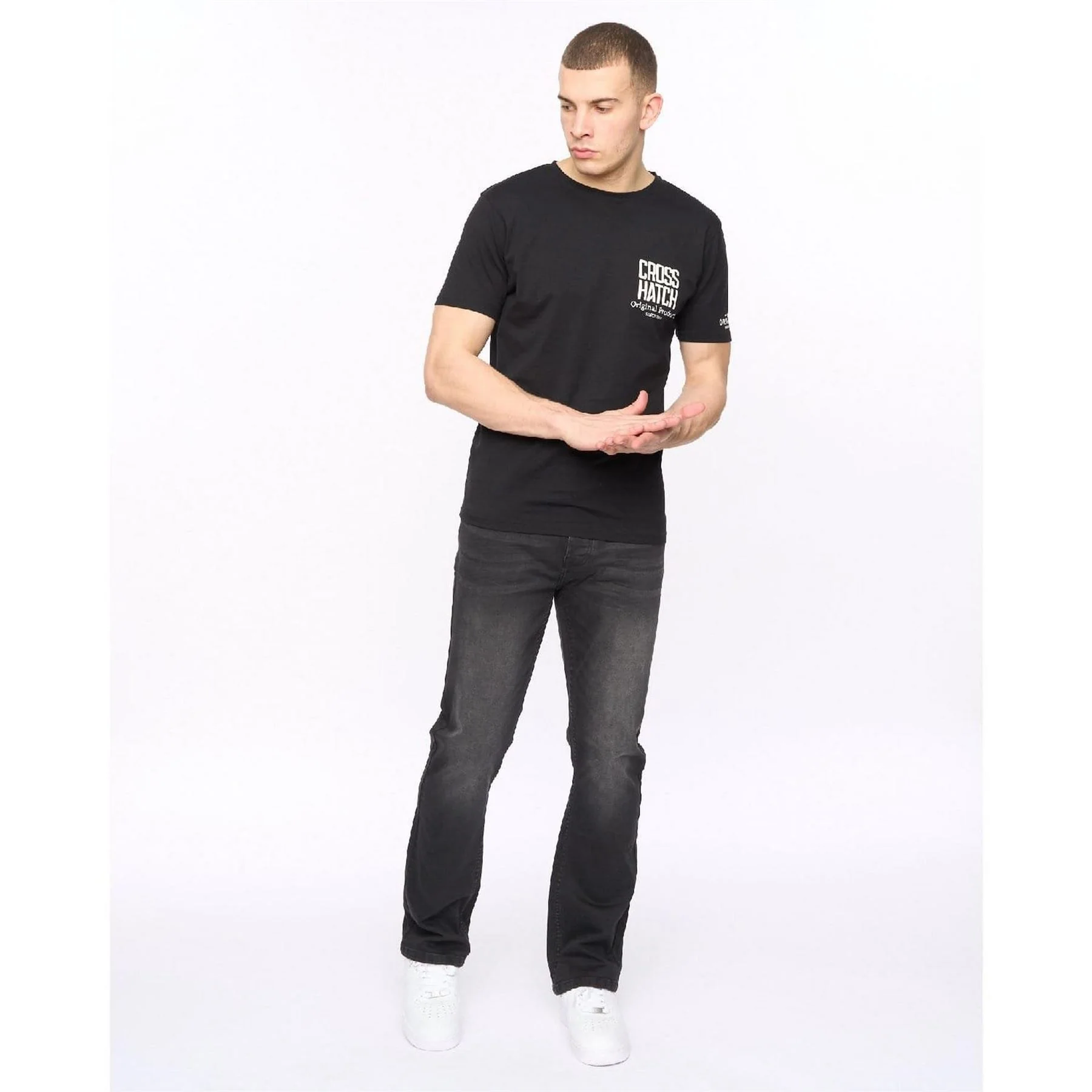 Crosshatch Bootcut Jeans - Image 3