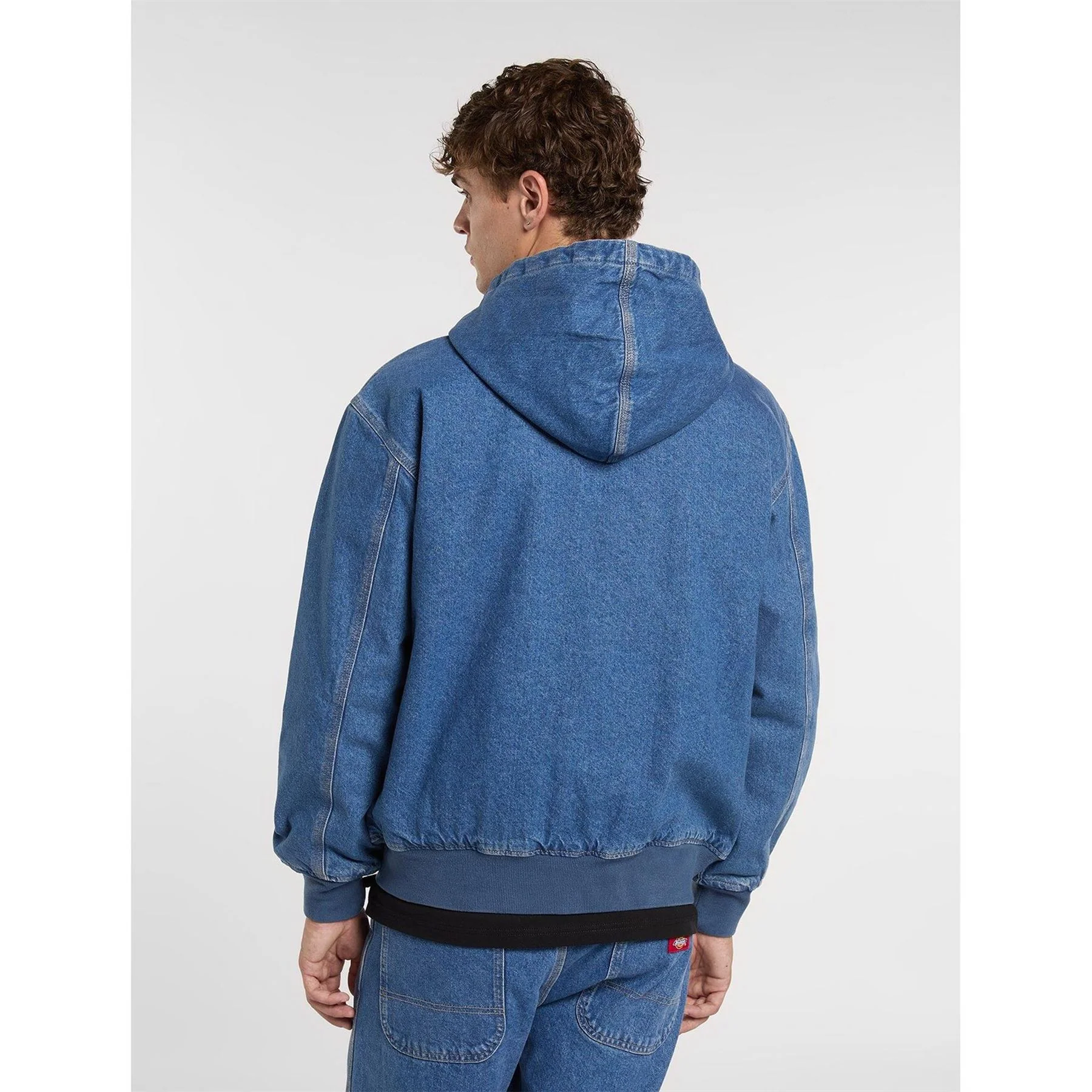 Dickies Mens Denim Hood Bomber - Image 4