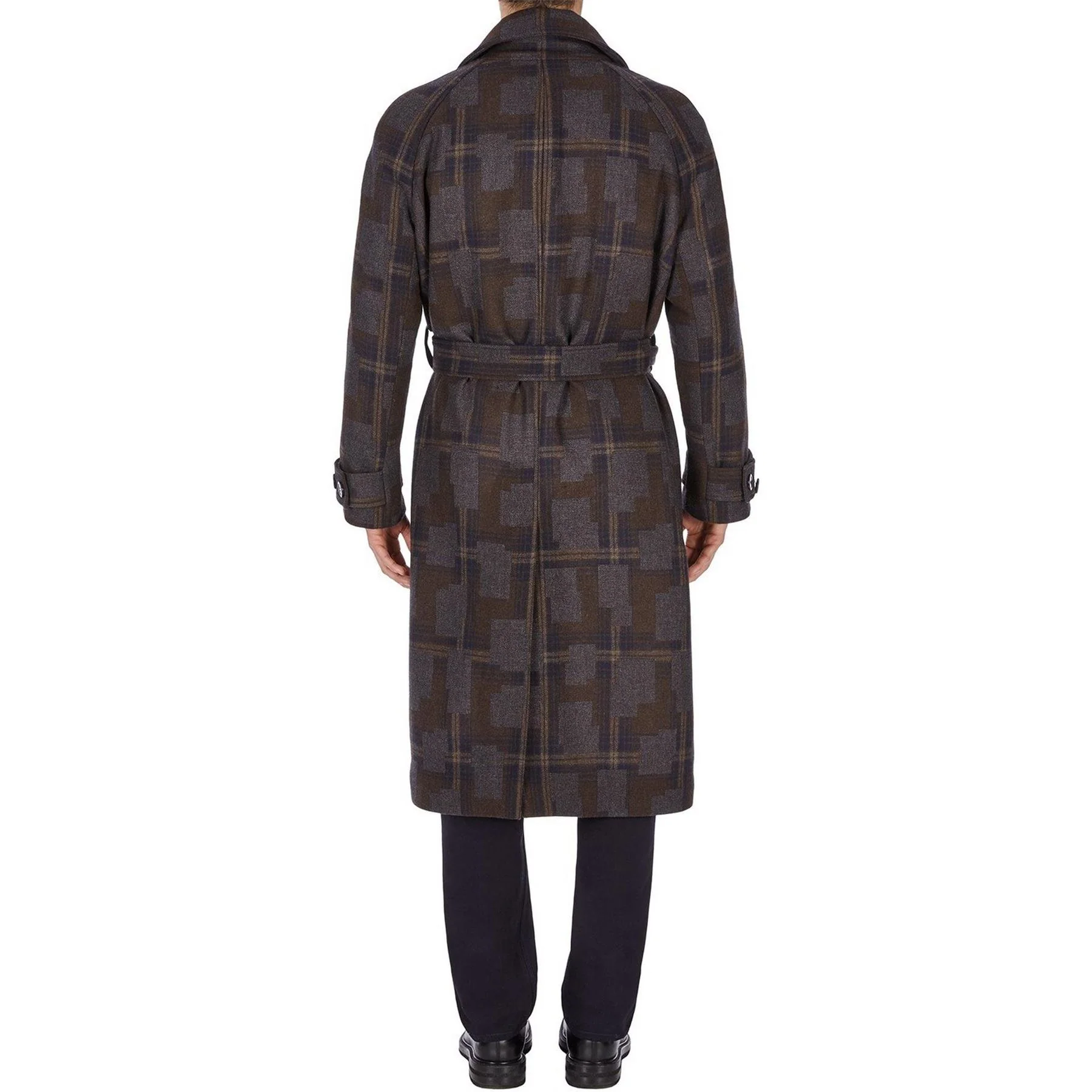 Emporio Armani Patterned Belted Trench Coat - Image 2