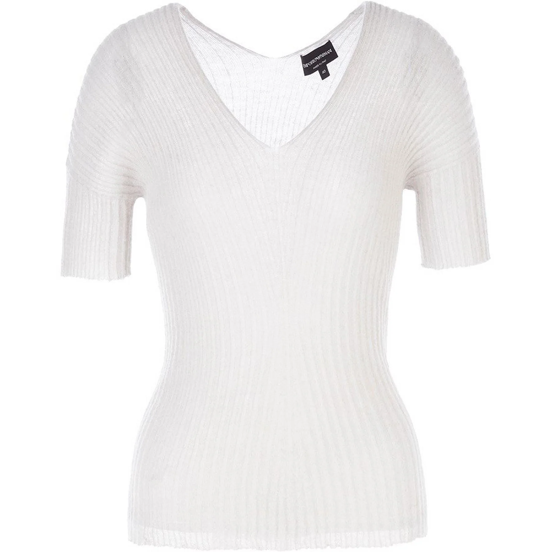 Emporio Armani V-Neck Slim Fit Short Sleeve Sweater
