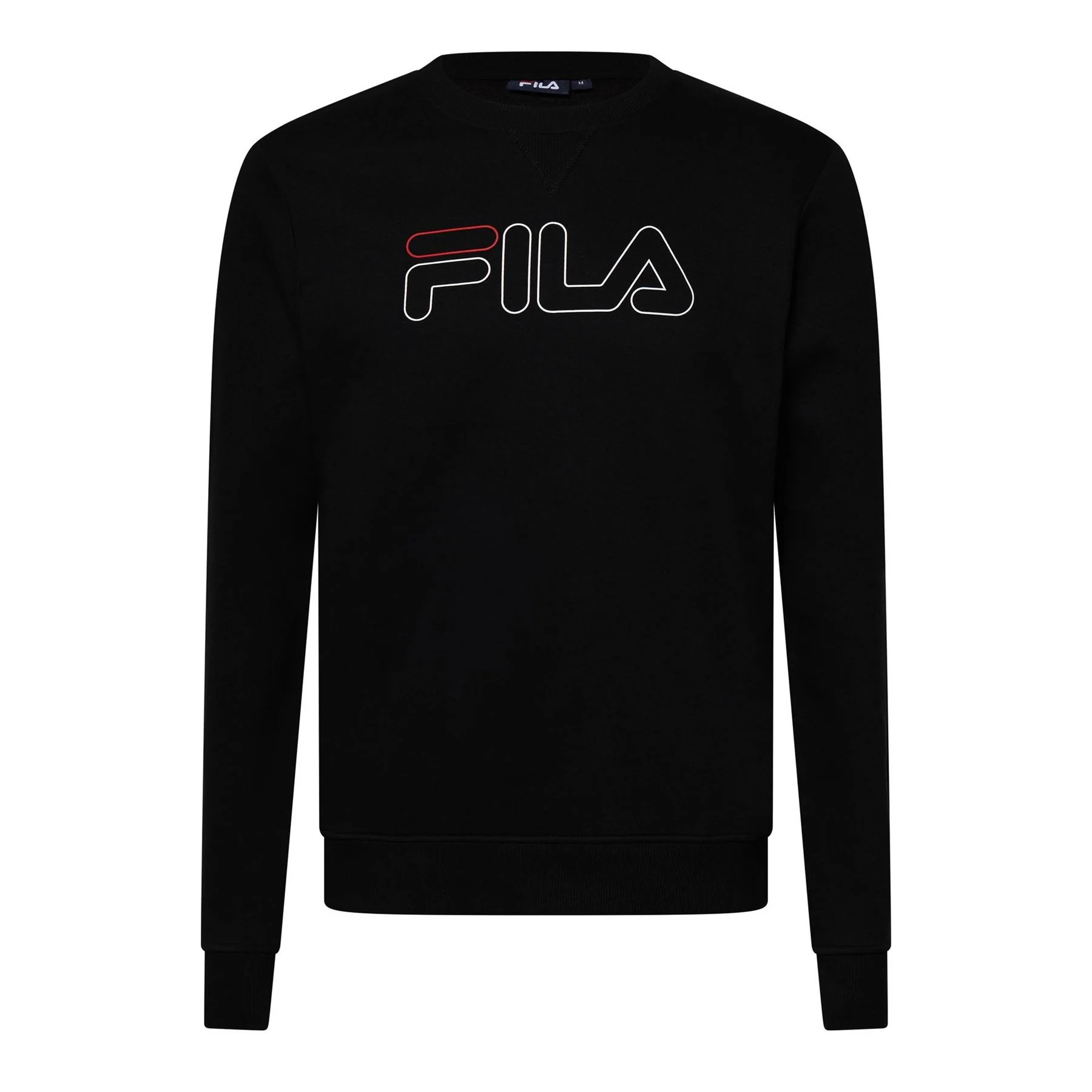 Fila Jude Logo Print Crew Neck Ribbed Collar Sweatshirt