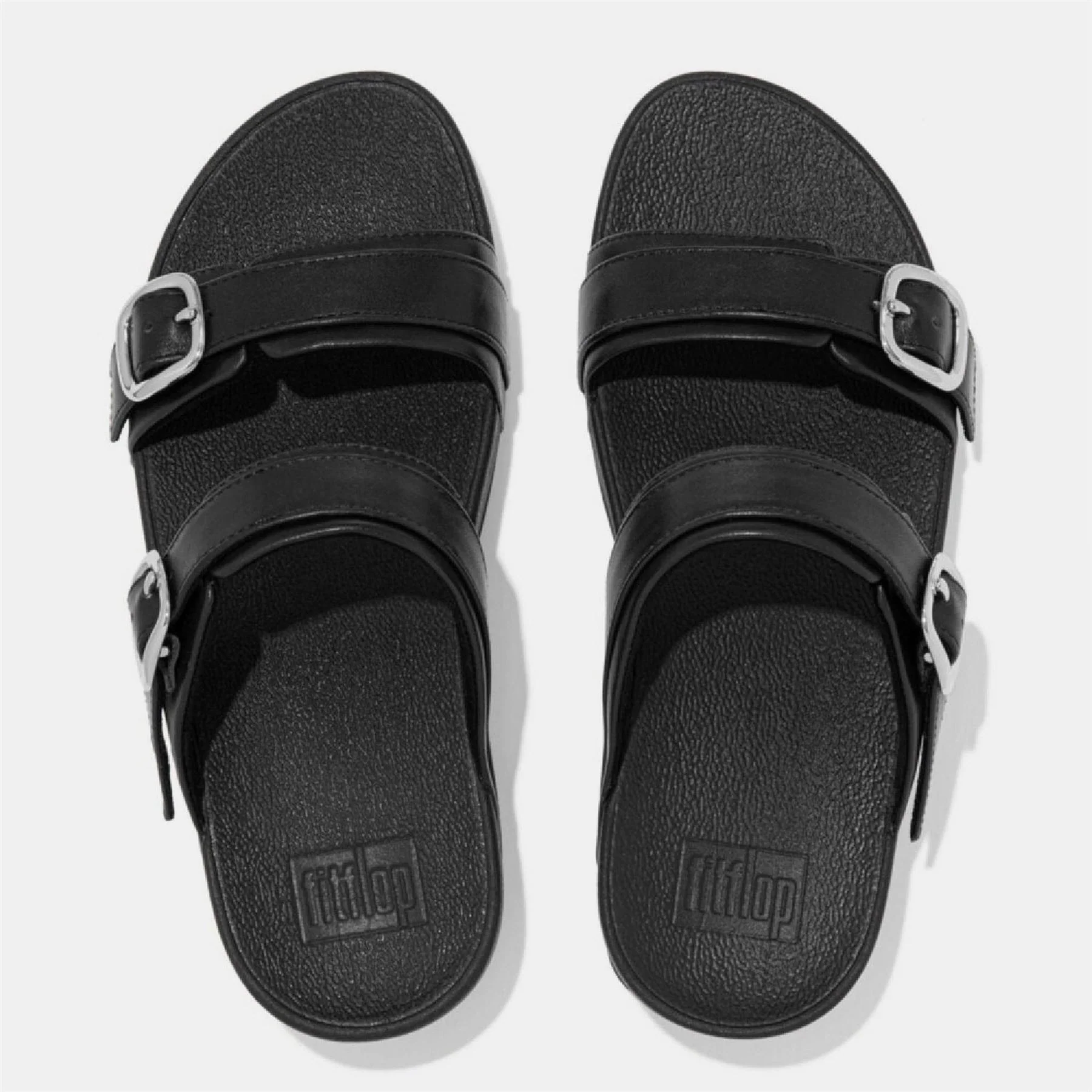 Fitflop Adjustable Leather Sliders - Image 3
