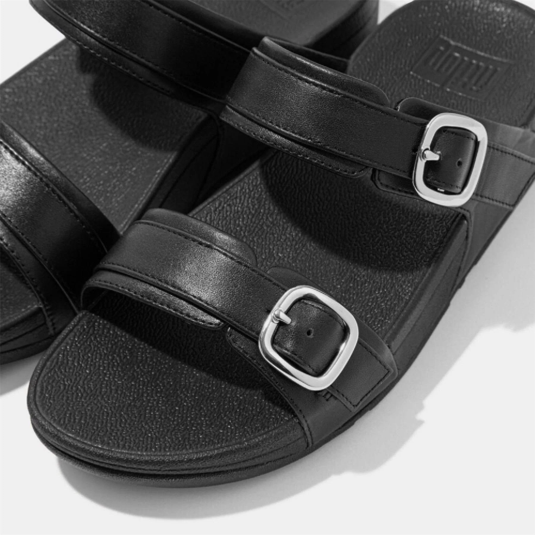 Fitflop Adjustable Leather Sliders - Image 5