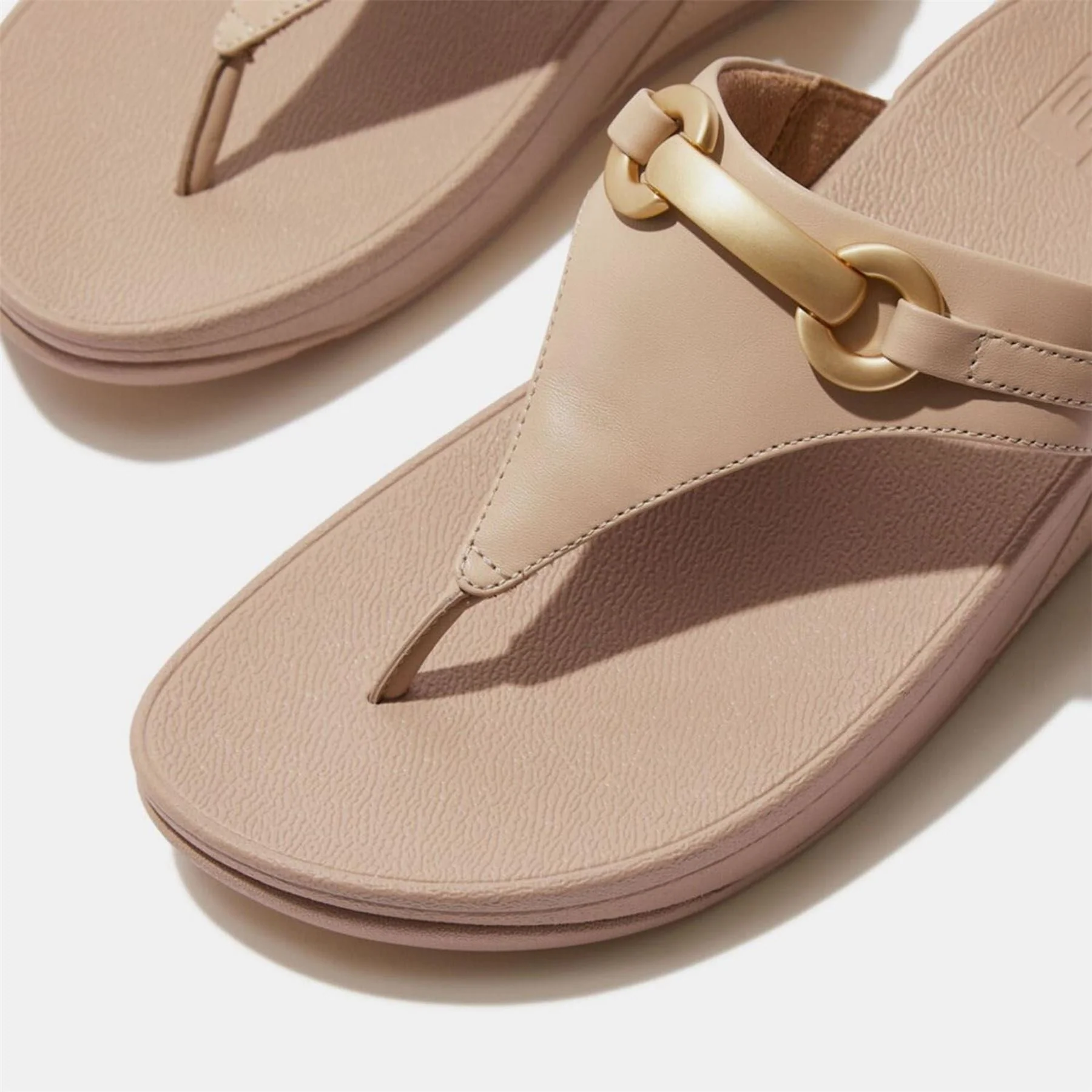 FitFlop Chunky Snaffle Leather Toe Post Sandals - Image 5