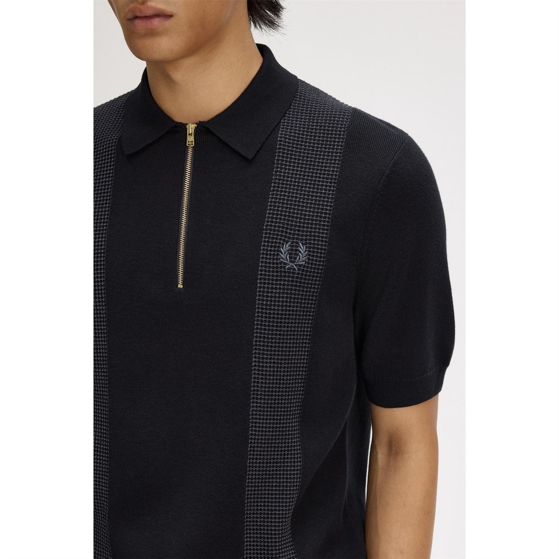 Fred Perry Knitted Short Sleeve Polo Shirt - Image 5