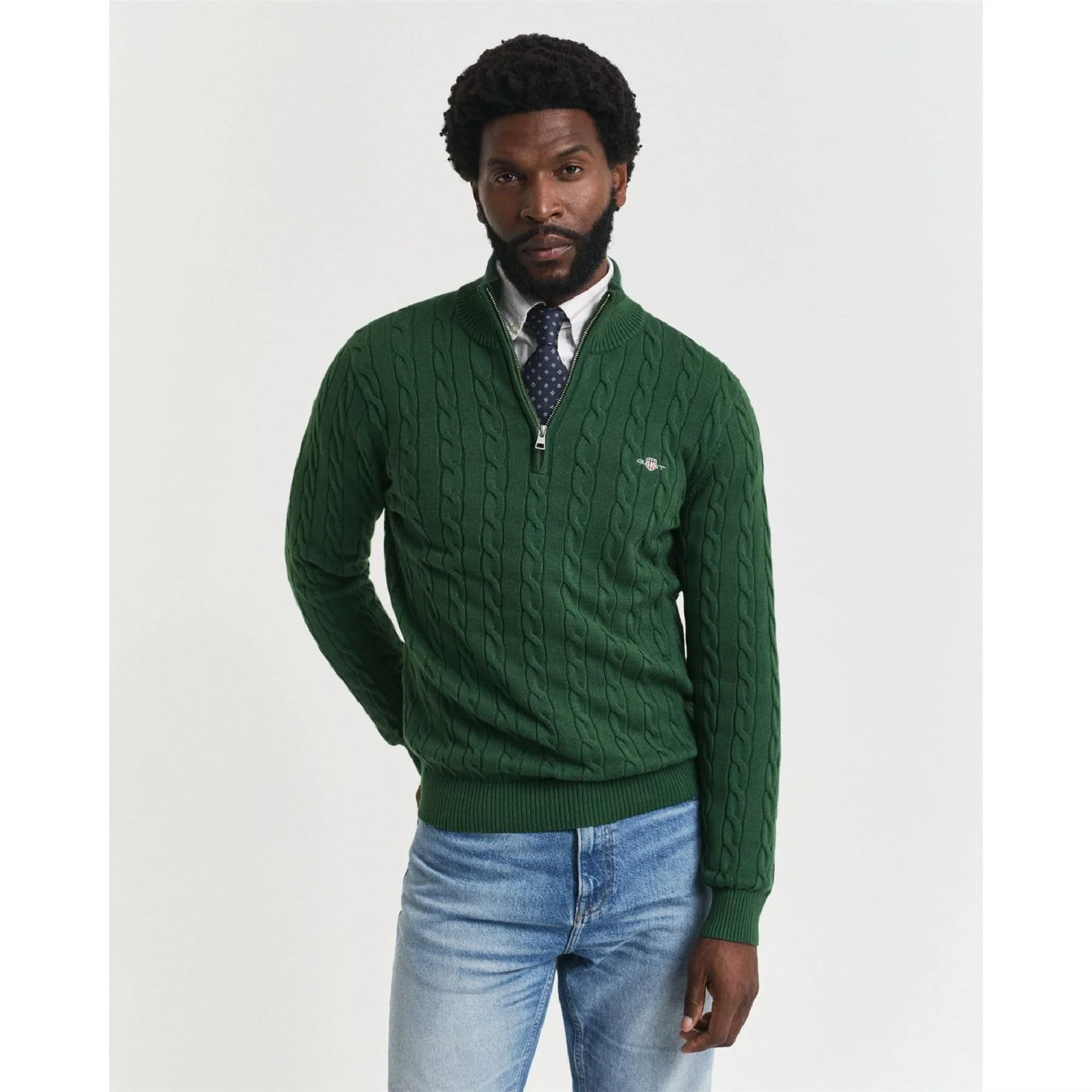 Gant Cable Half Zip Fleece - Image 2