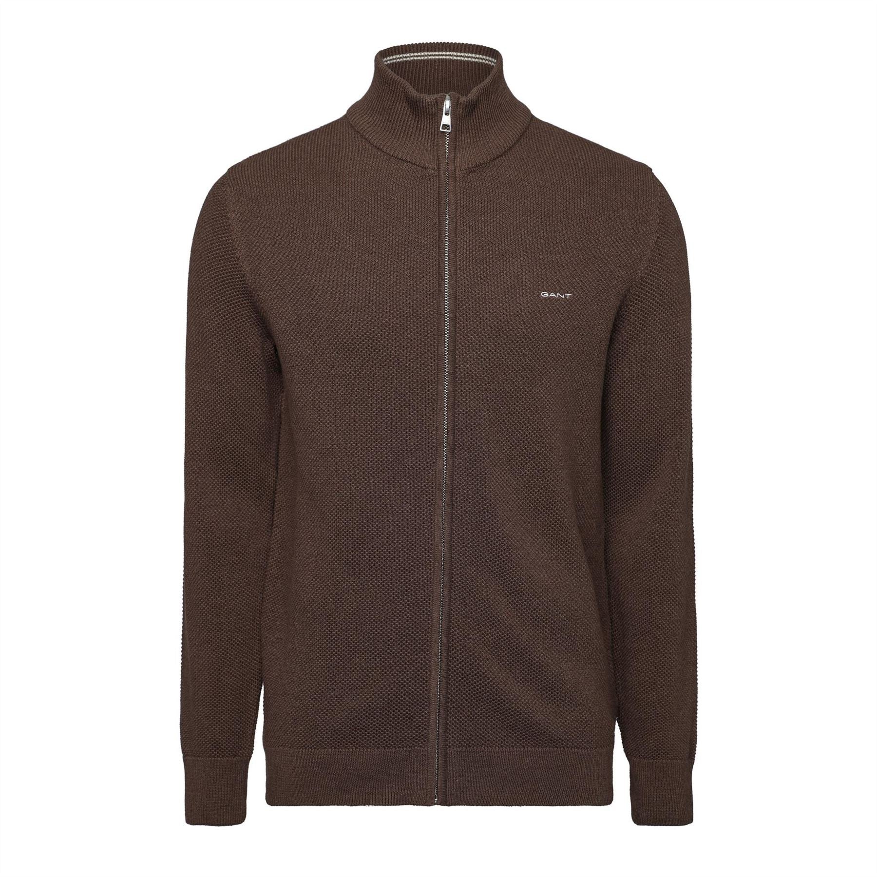 Gant Cotton Pique Zip Cardigan - Image 2