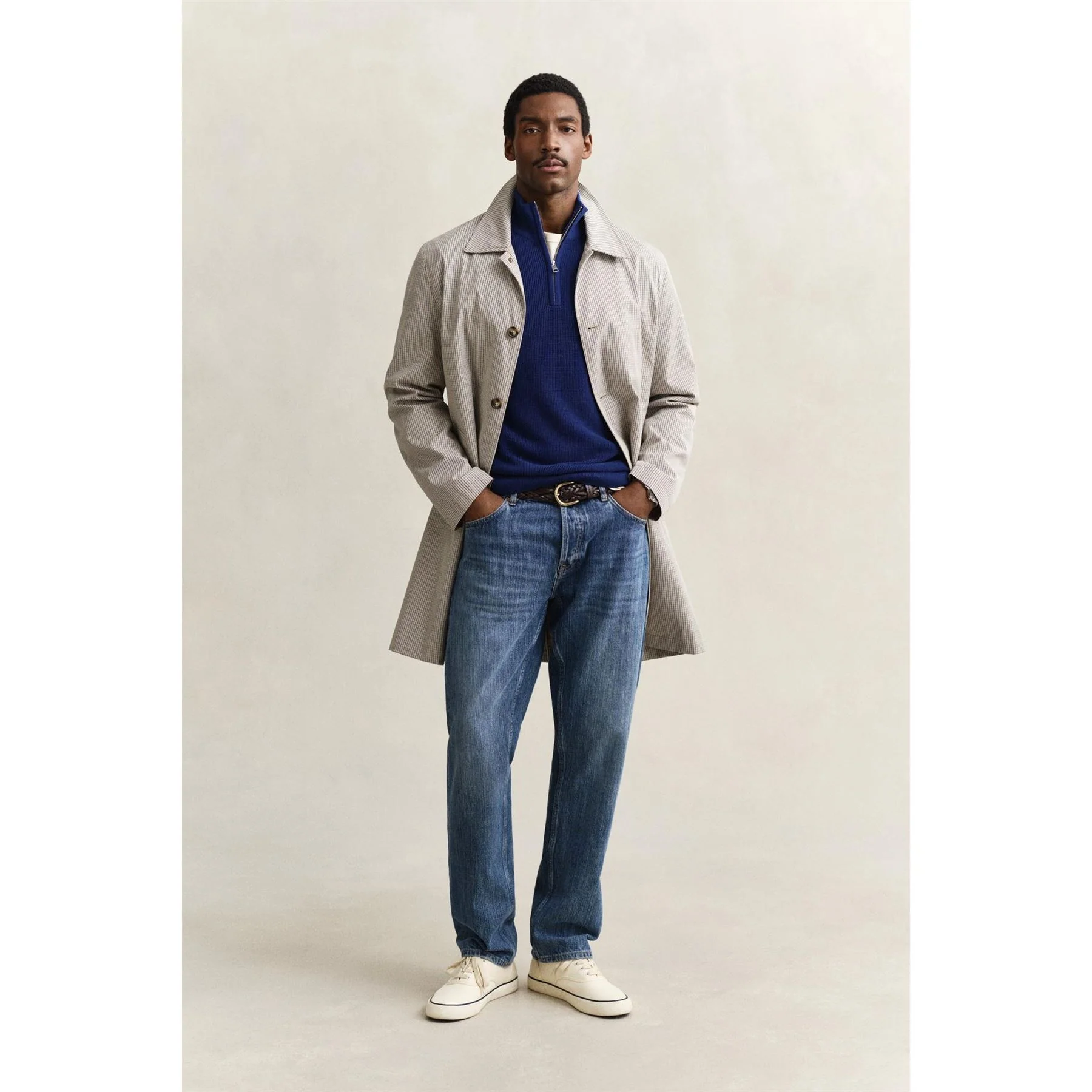 Gant Textrd Half Zip Sn62 - Image 3