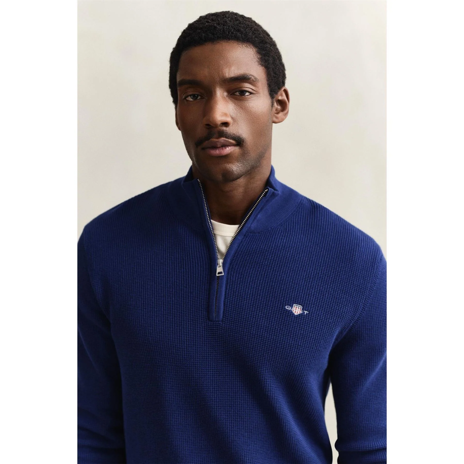 Gant Textrd Half Zip Sn62 - Image 4