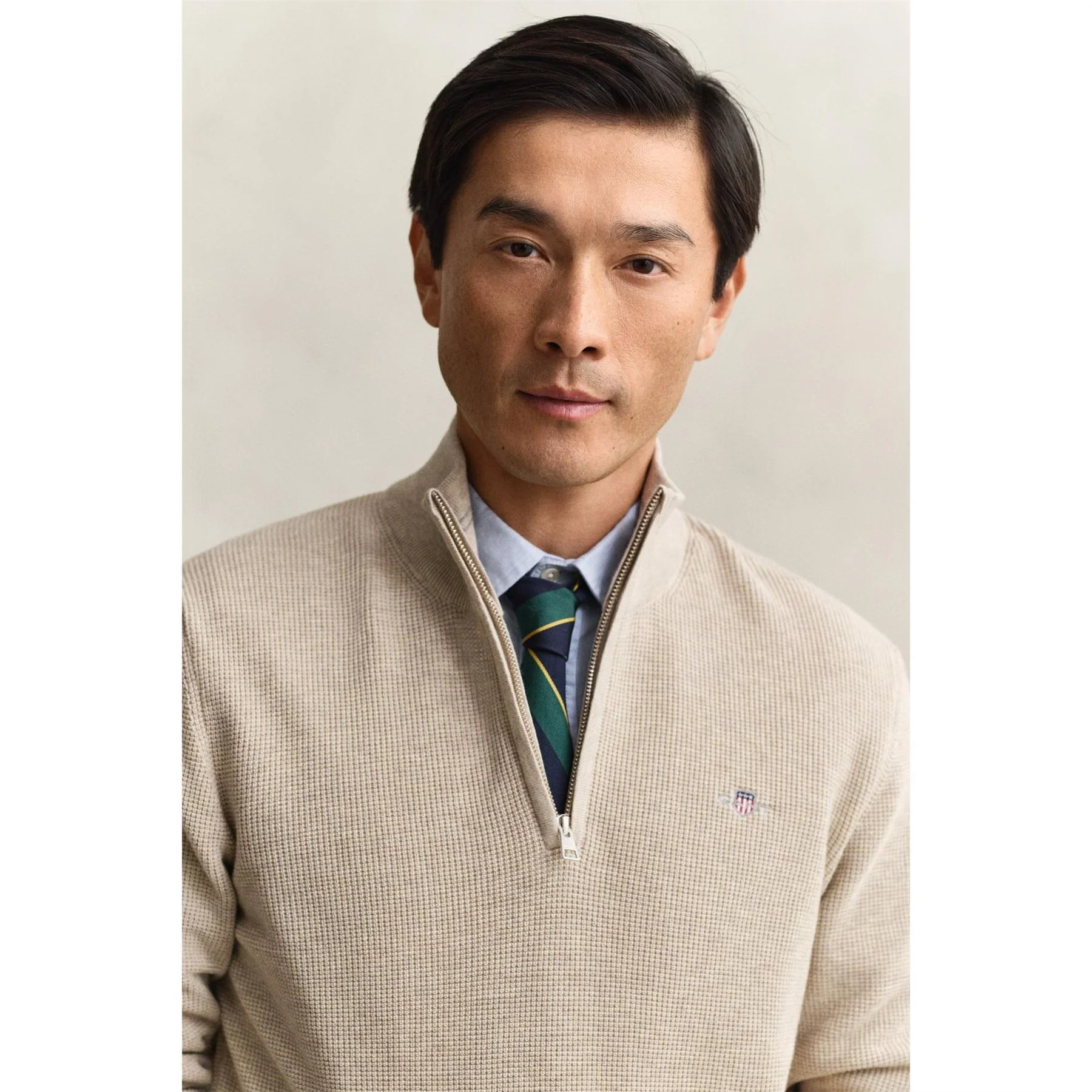 Gant Textrd Half Zip Sn62 - Image 9