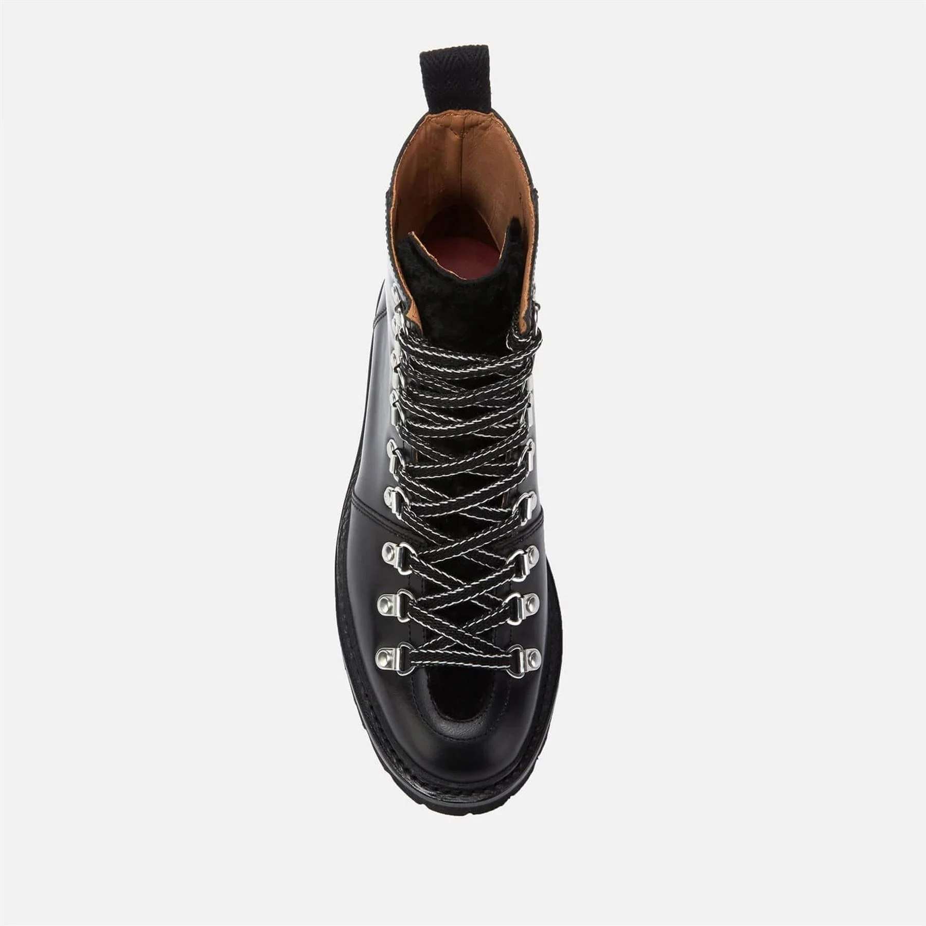 Grenson Leather Shearling Hiking Style Boots - Image 3