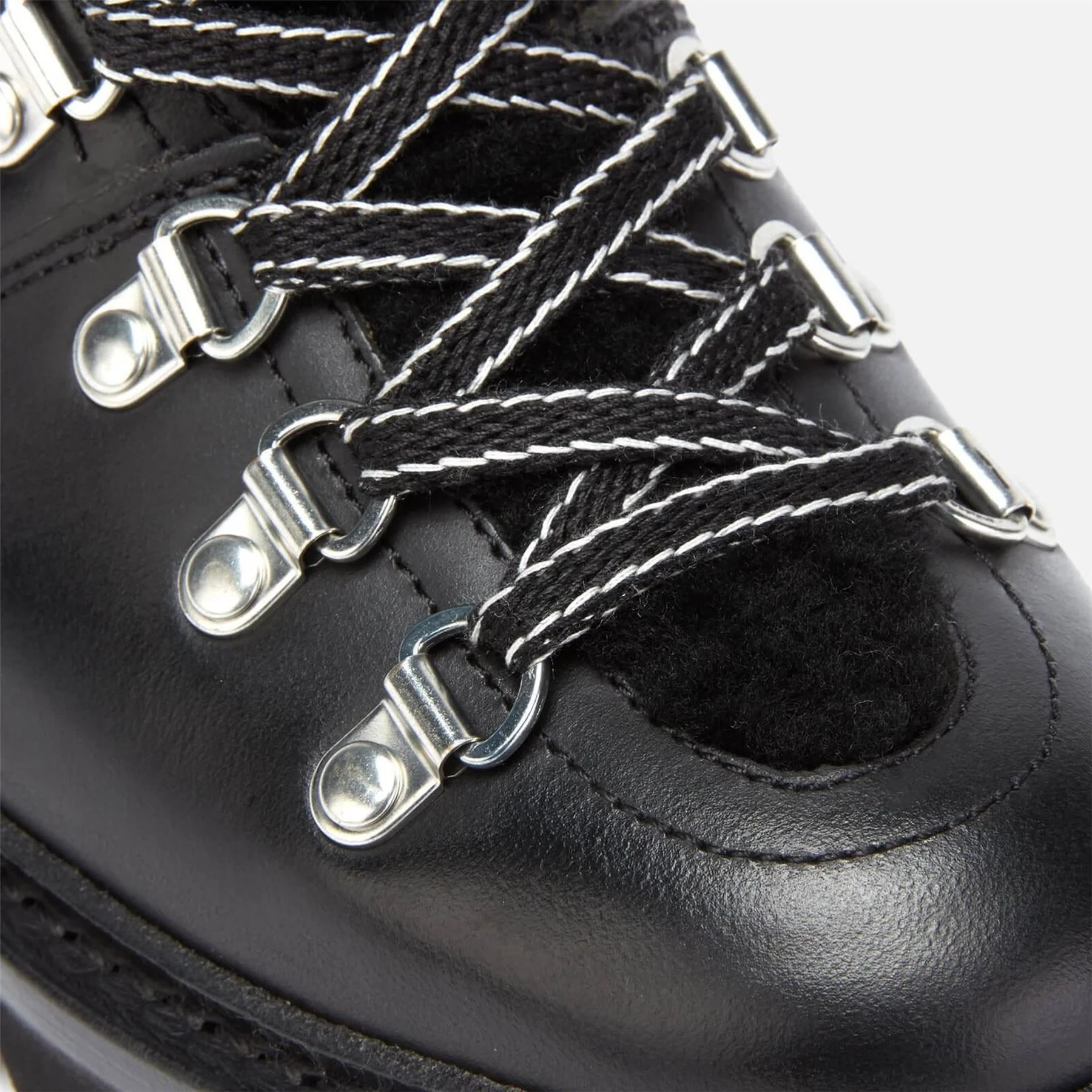 Grenson Leather Shearling Hiking Style Boots - Image 4