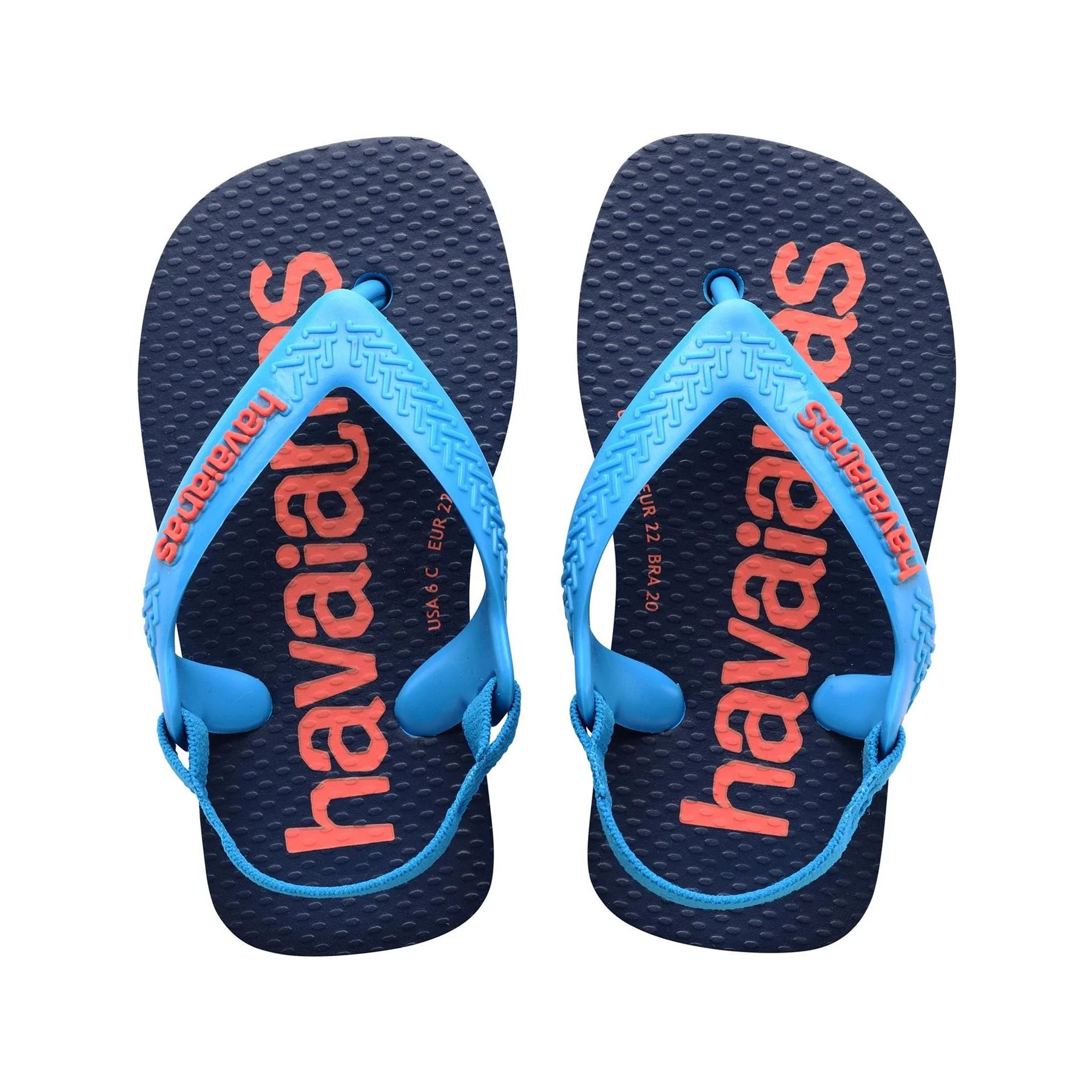 Havaianas Kids Baby Logomania Turquoise Flip Flops - Image 3