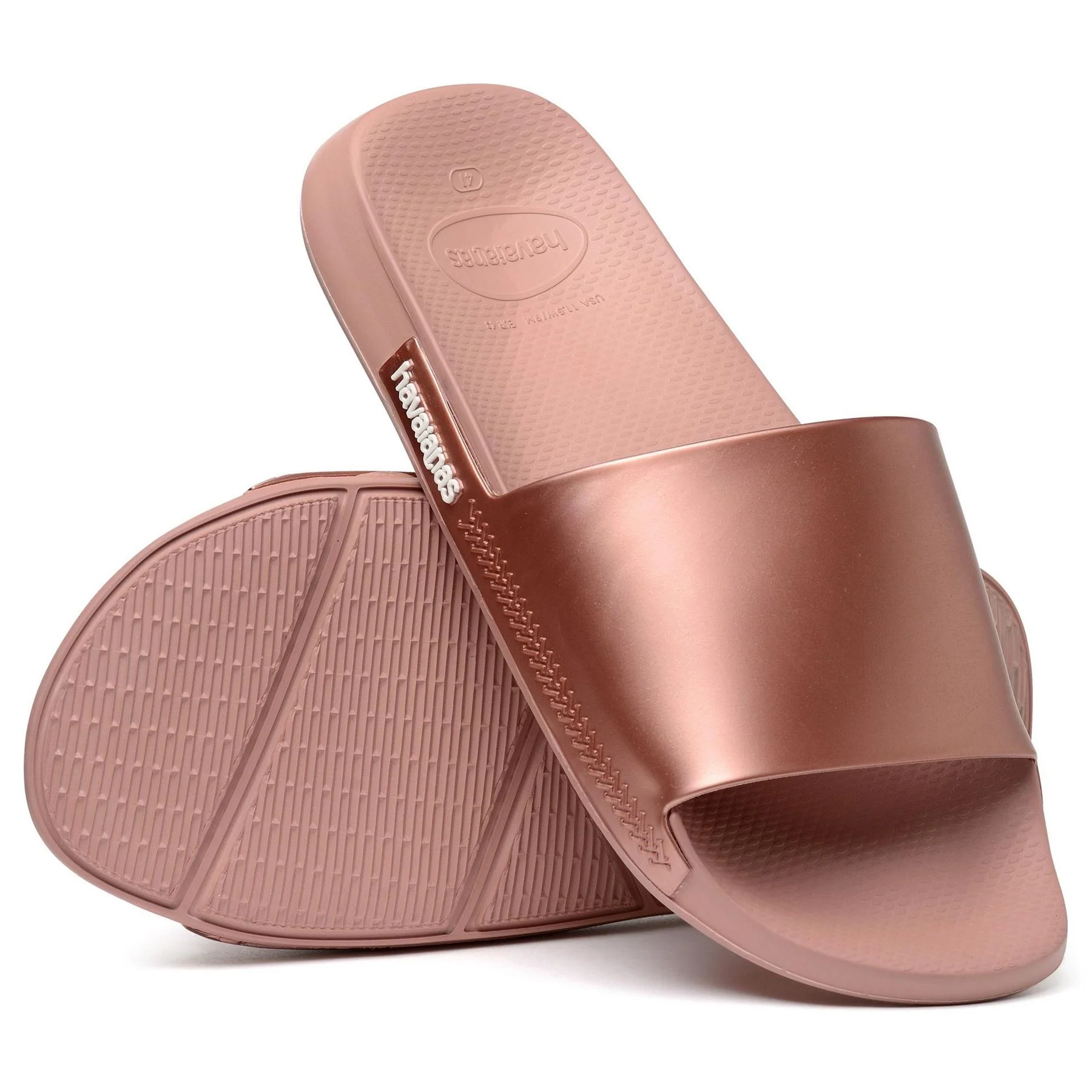 Havaianas Solid Patterned Open Toe Slide Sandals - Image 3
