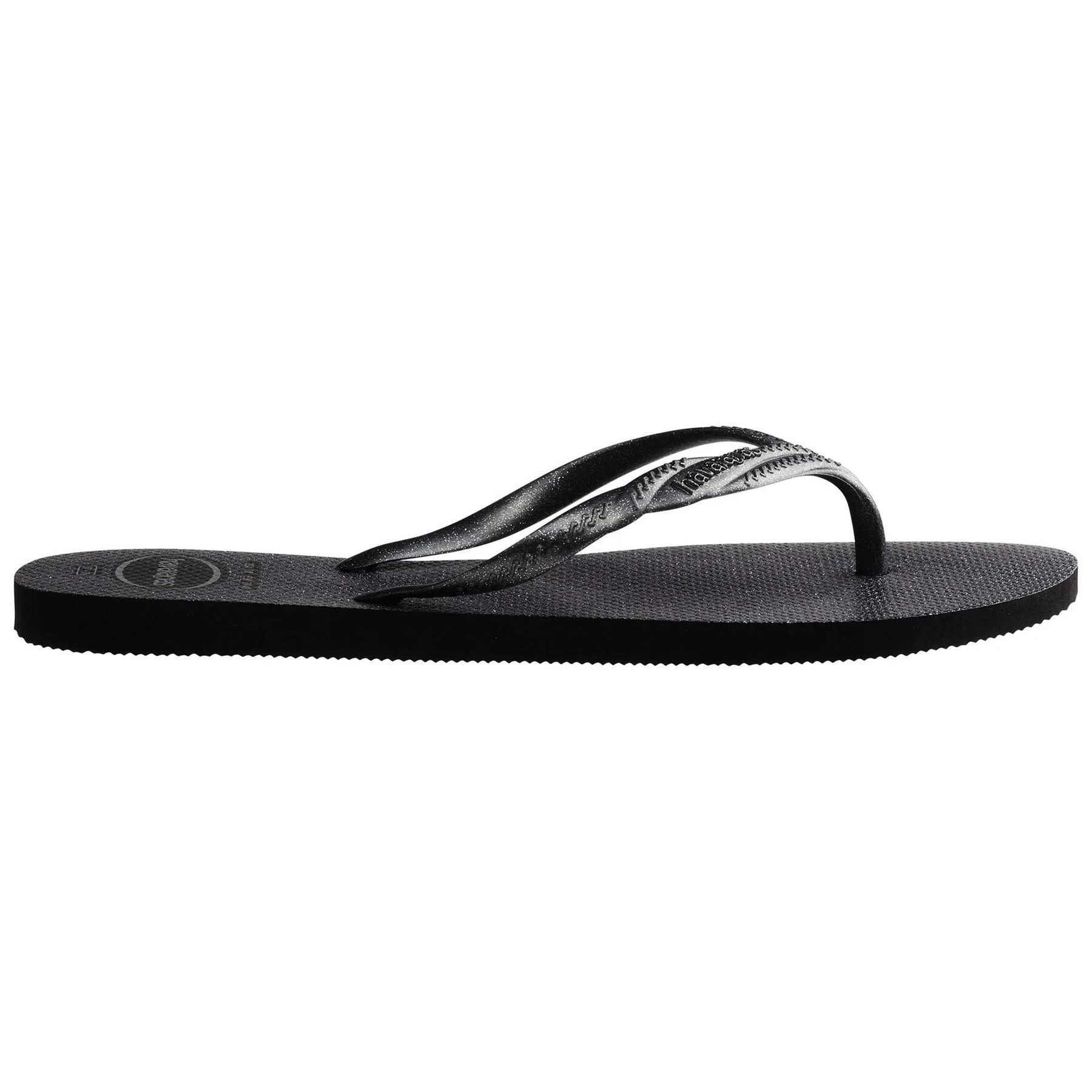 Havaianas Womens Fantasia Gloss Black Grey 35 3 Flip Flops