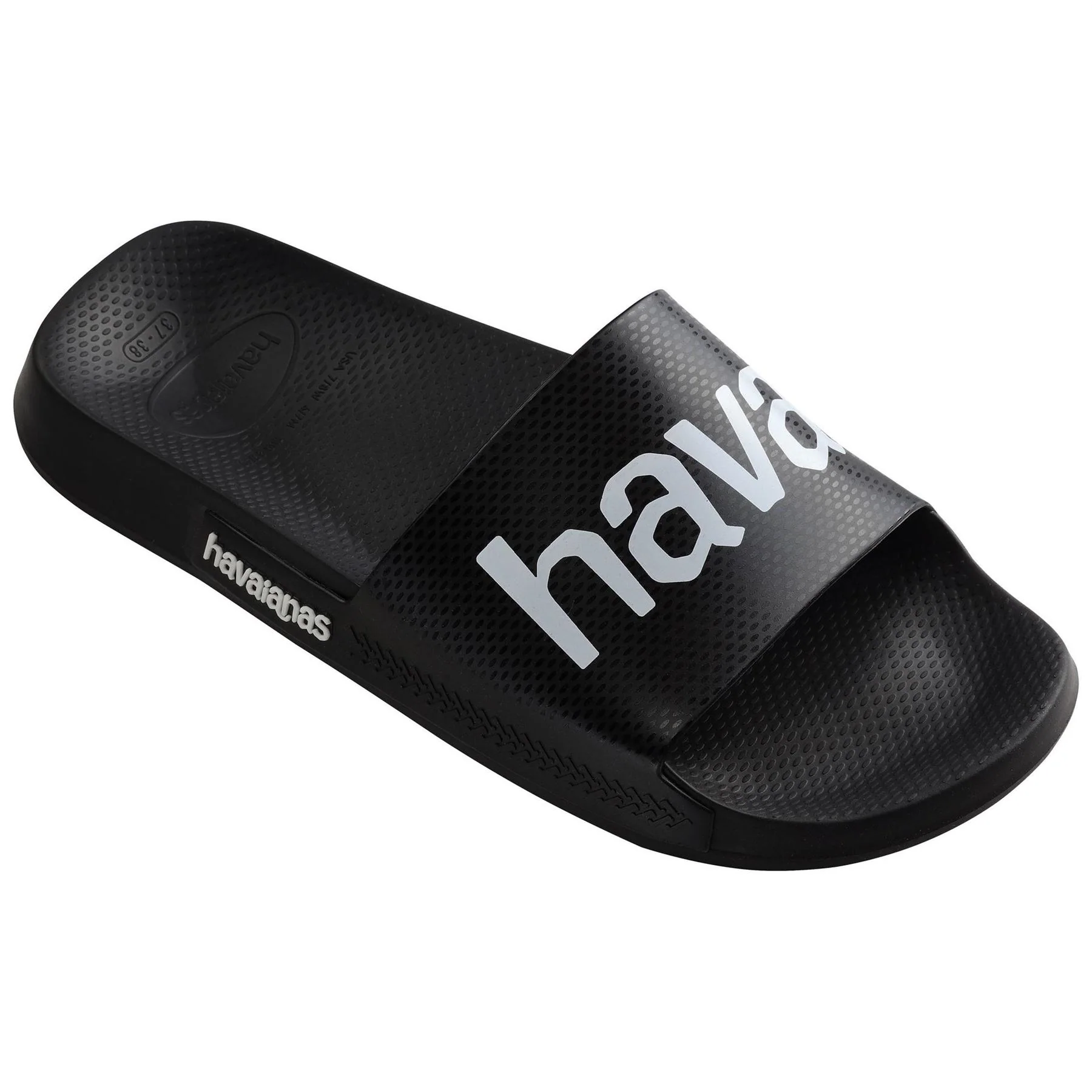 Havaianas Womens Hav. Slide Classic Logomania Black Flip Flops - Image 5