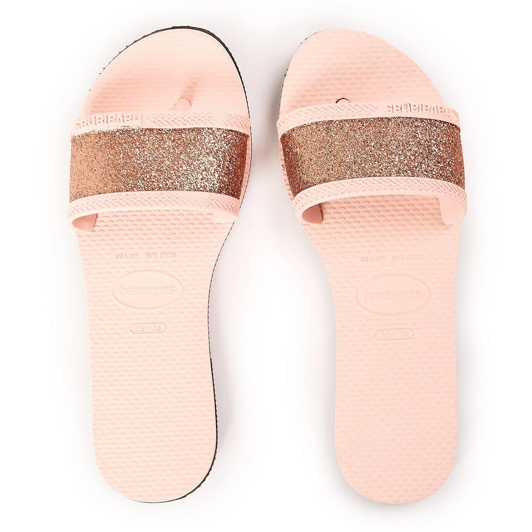 Havaianas Womens Hav. You Angra Glitter Ballet Rose Flip Flops - Image 4
