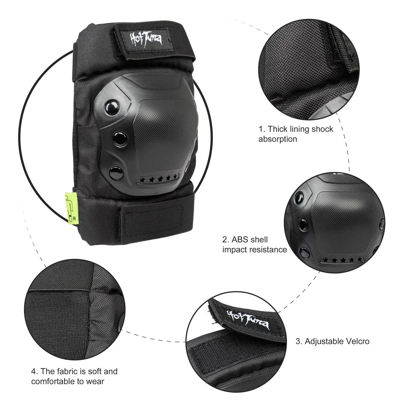 Hot Tuna Skate Protector 3pc Set   Knee Pads Elbow Pad And Wrist Guards - Image 12