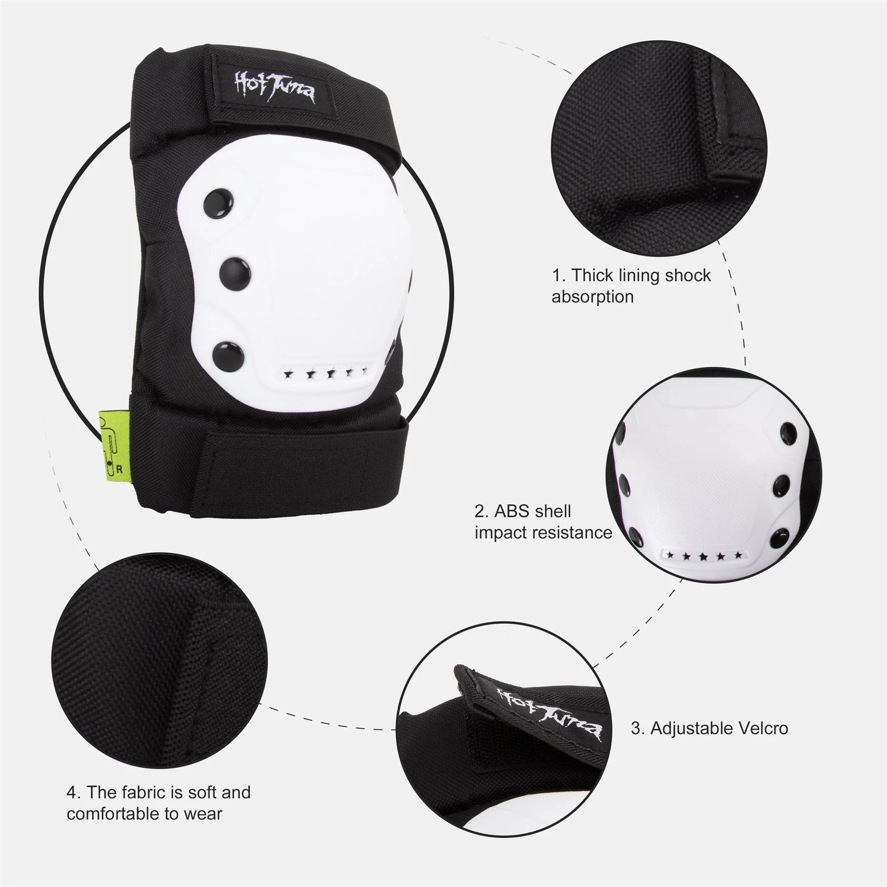 Hot Tuna Skate Protector 3pc Set   Knee Pads Elbow Pad And Wrist Guards - Image 6