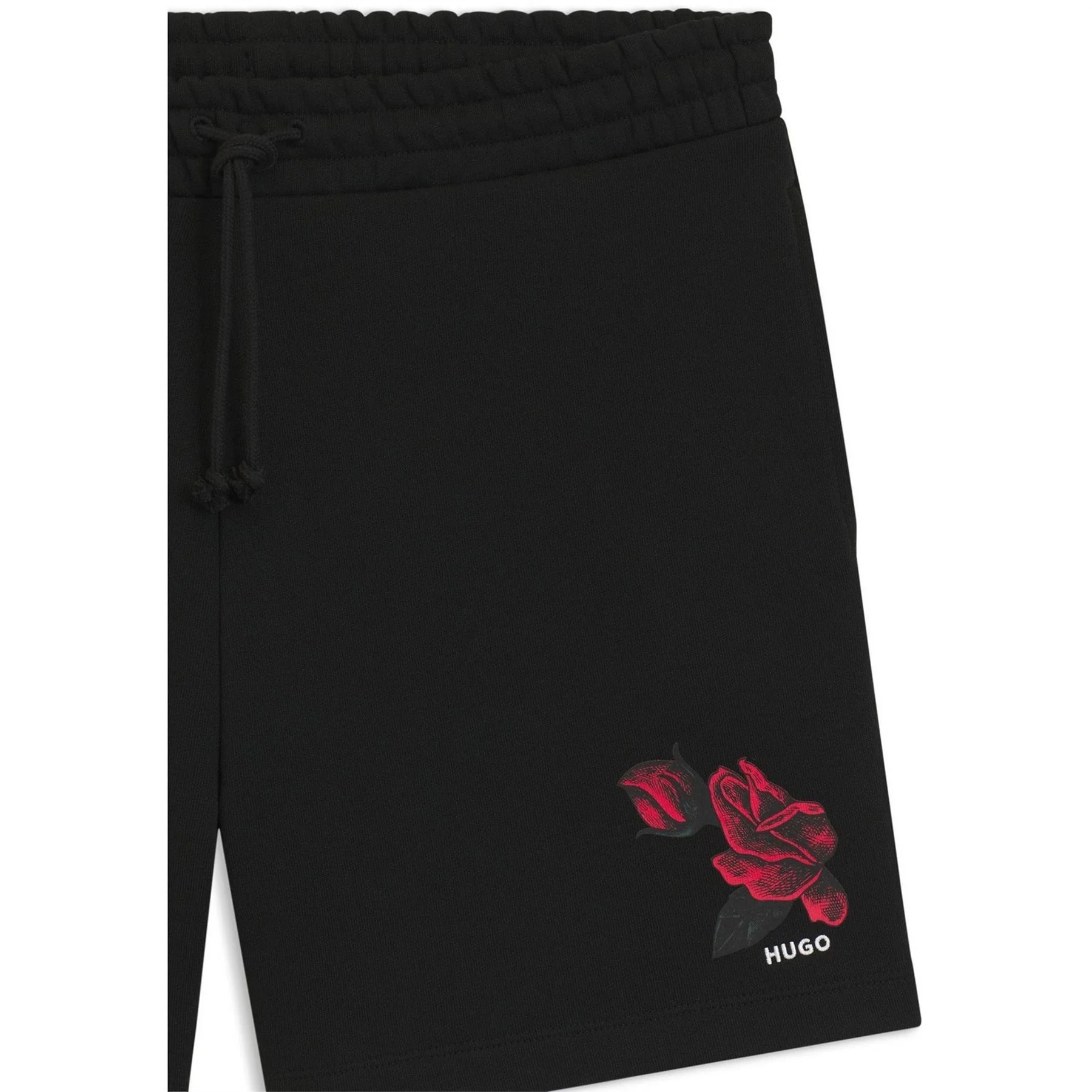 Hugo Soft Fleece Jogger Shorts With Graphic Detail - Image 6