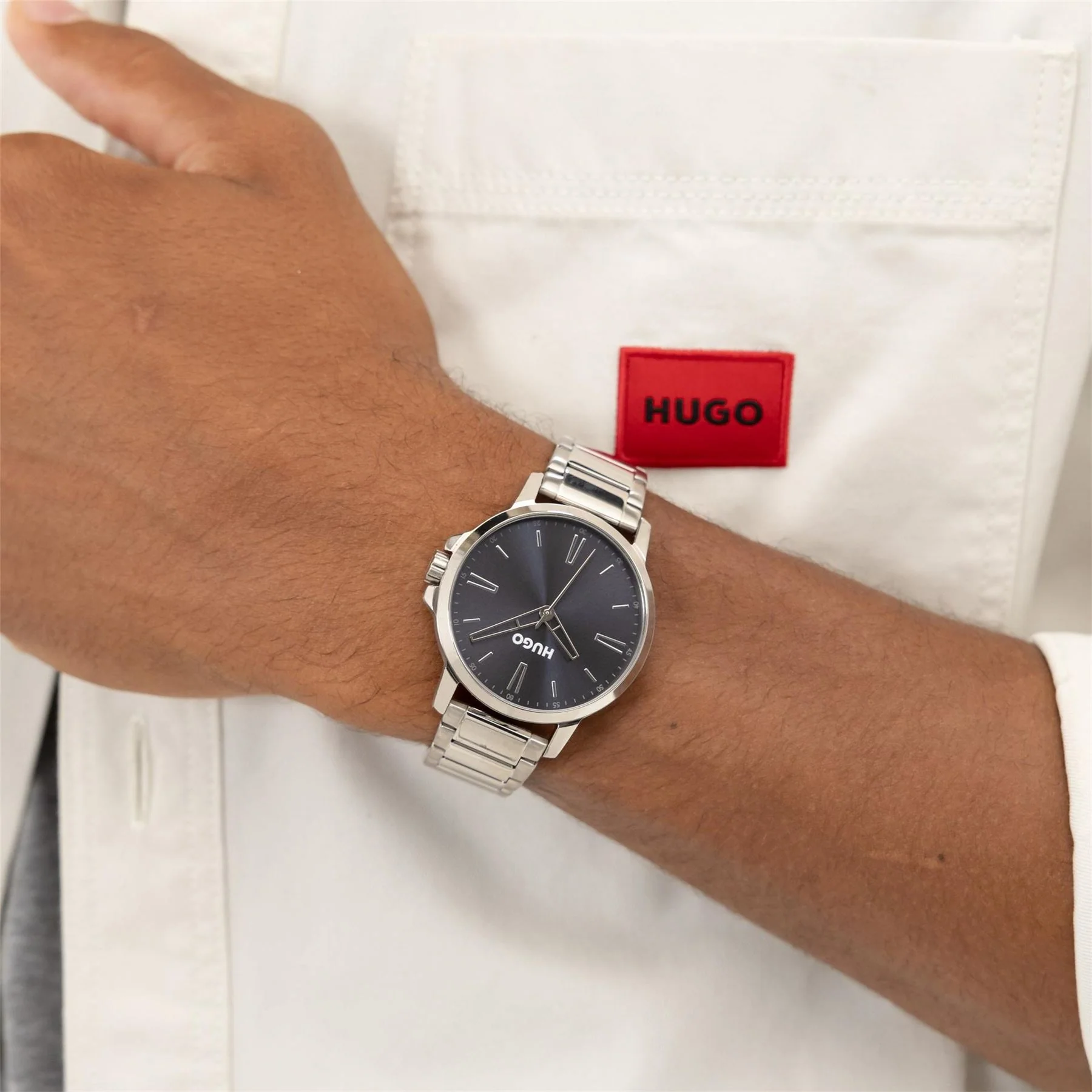 Hugo HUGO #SMOOTH Stainless Steel Bracelet Watch with Green Dial - Image 8