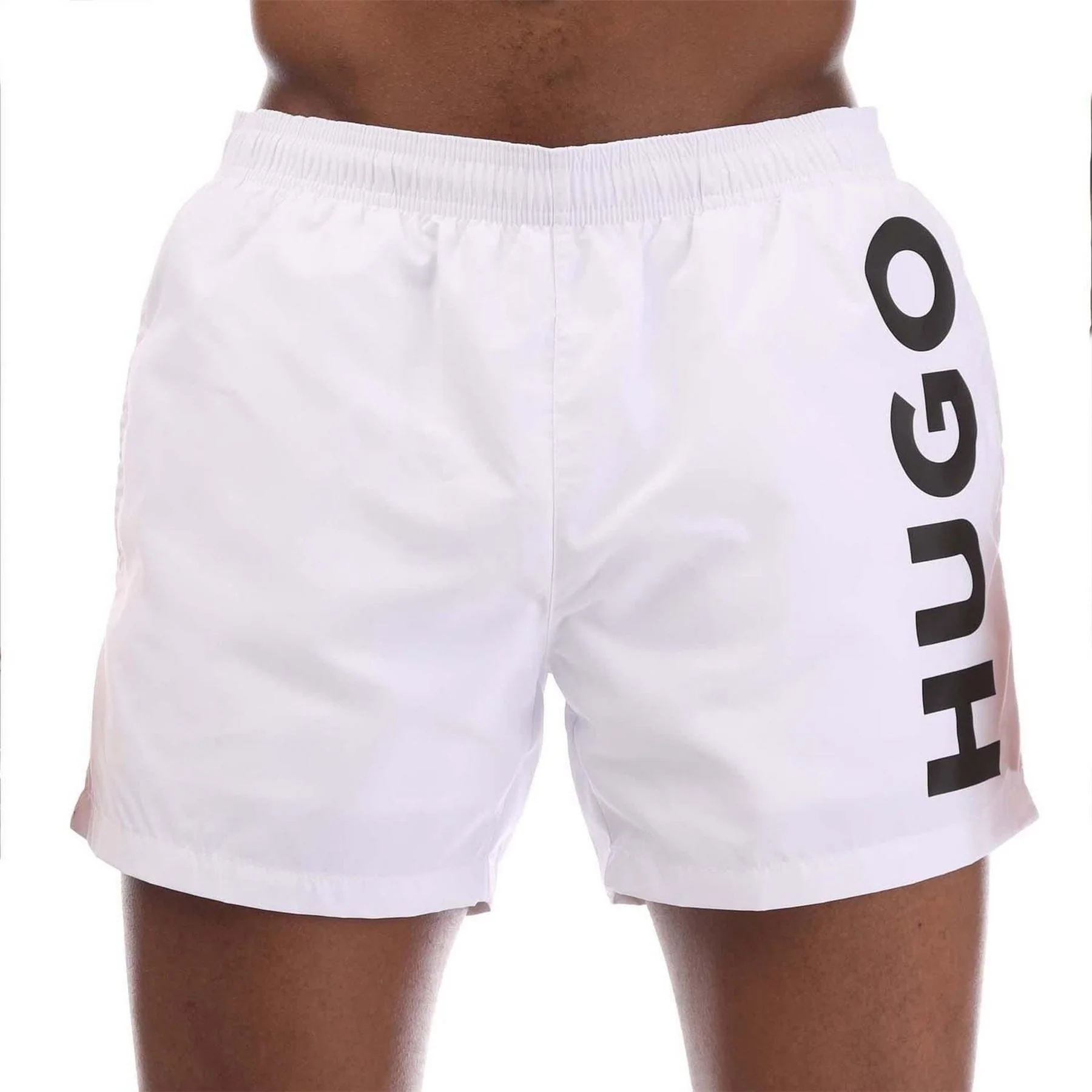Hugo Logo Print Swim Shorts