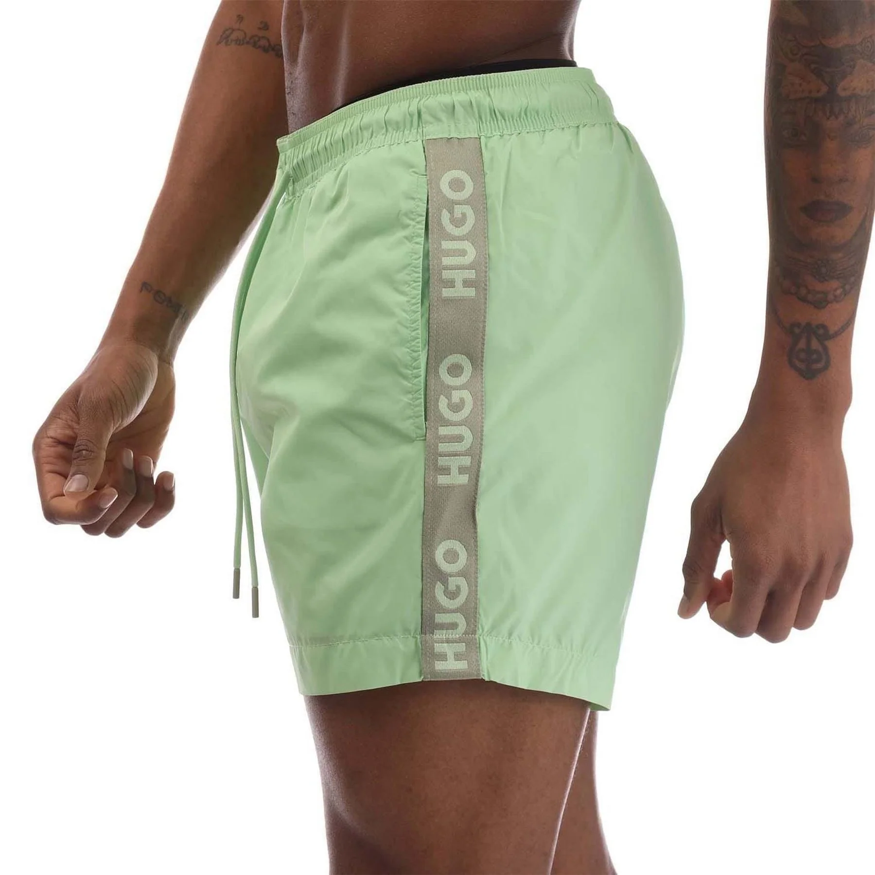Hugo Logo Tape Swim Shorts - Image 2