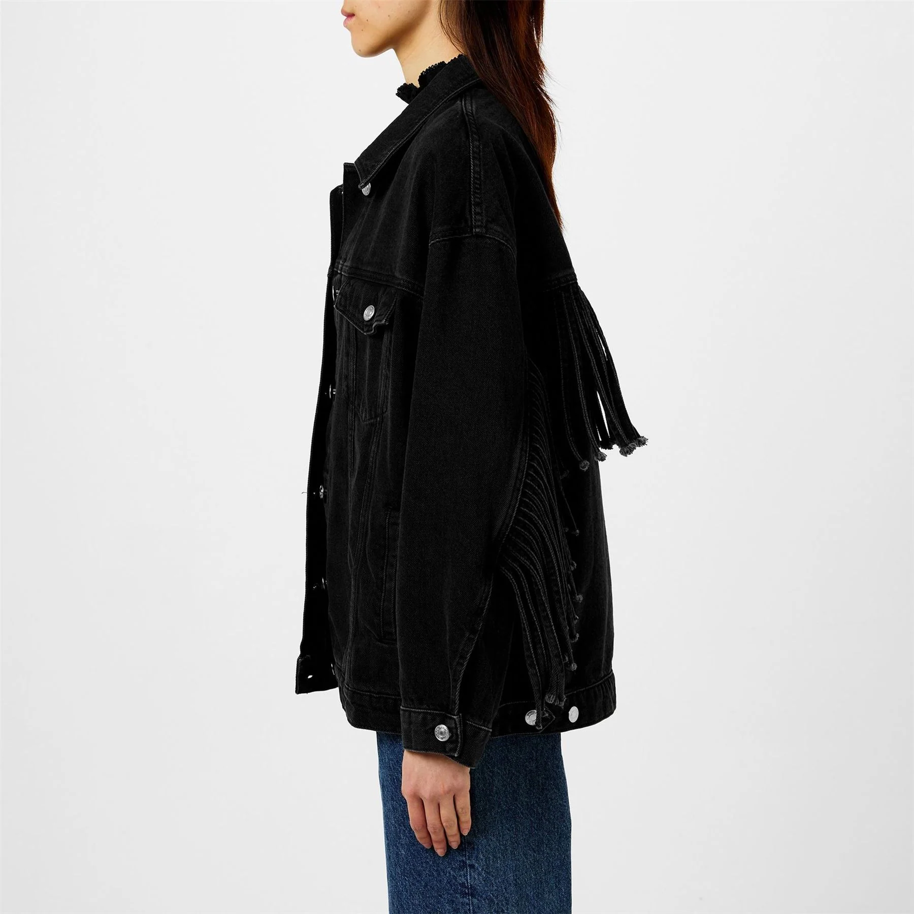 Hugo Structured Denim Tailored Fit Denim Jacket - Image 2