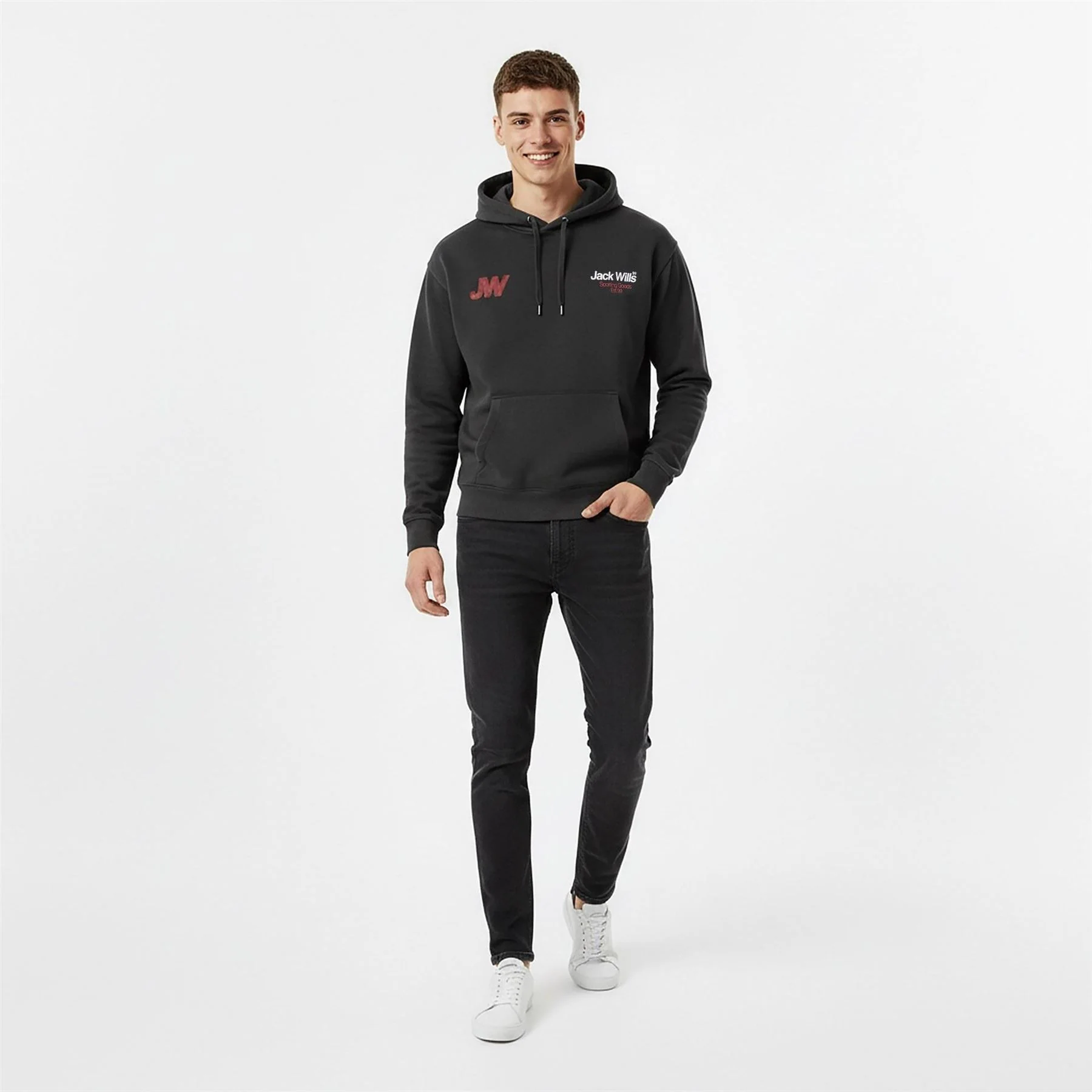 Jack Wills Blur Lettering Hooded Relaxed Sweatshirt - Image 5