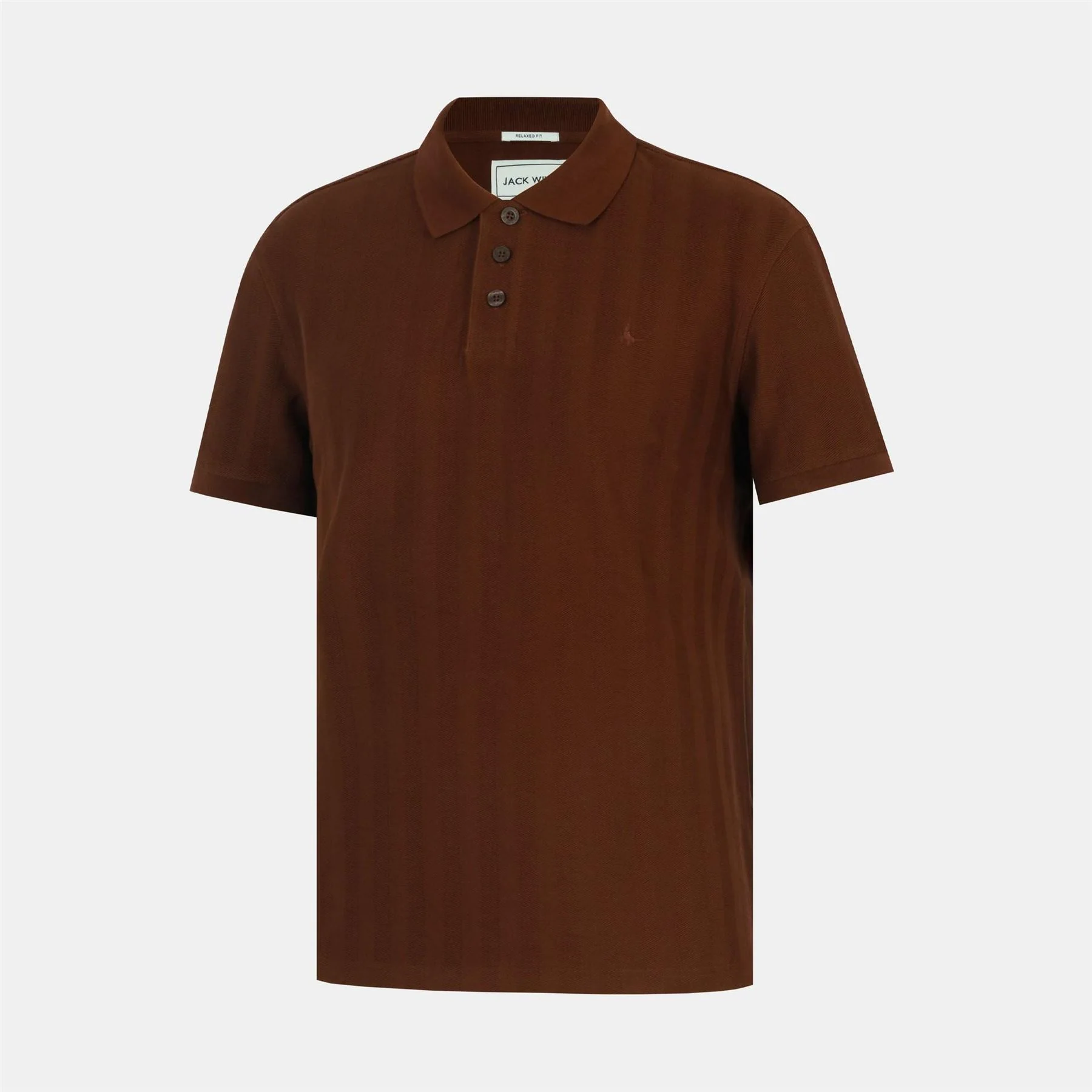 Jack Wills Herringbone Cotton Short Sleeve Polo Shirt - Image 7
