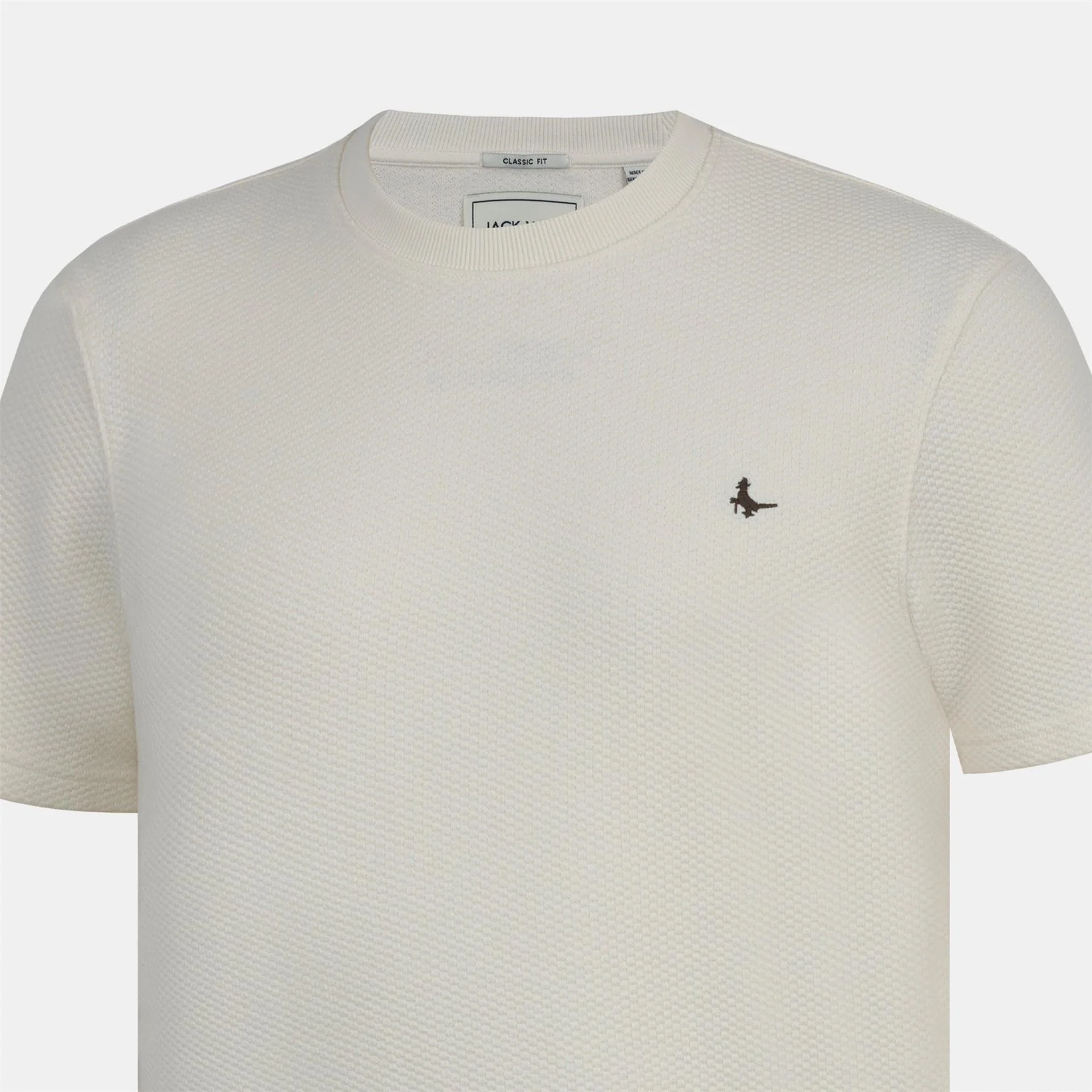 Jack Wills Jw Bubble Texture Cotton Short Sleeve Crew Neck Oversized T-Shirt - Image 5