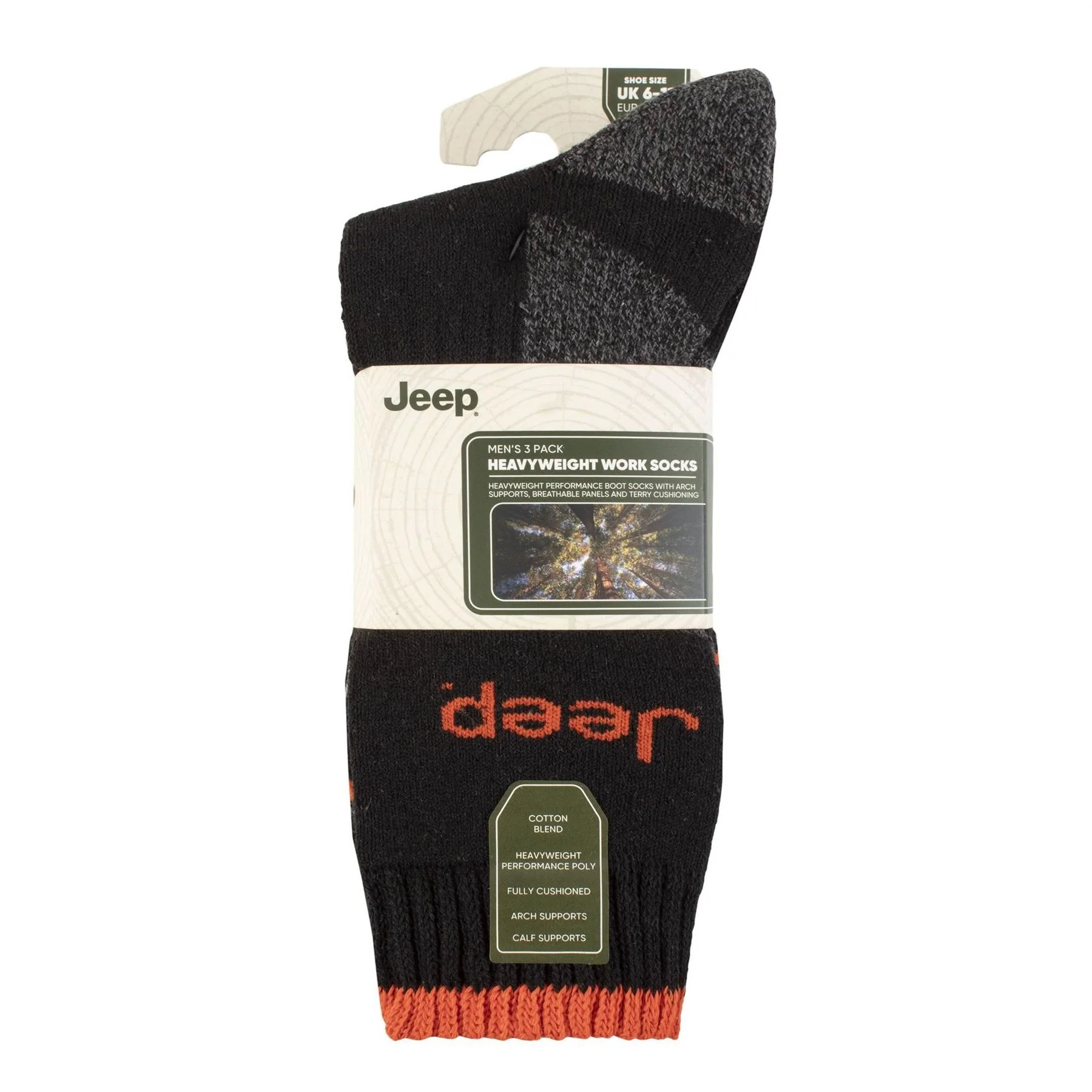 Jeep Mens Pack Work Boot Socks - Image 4