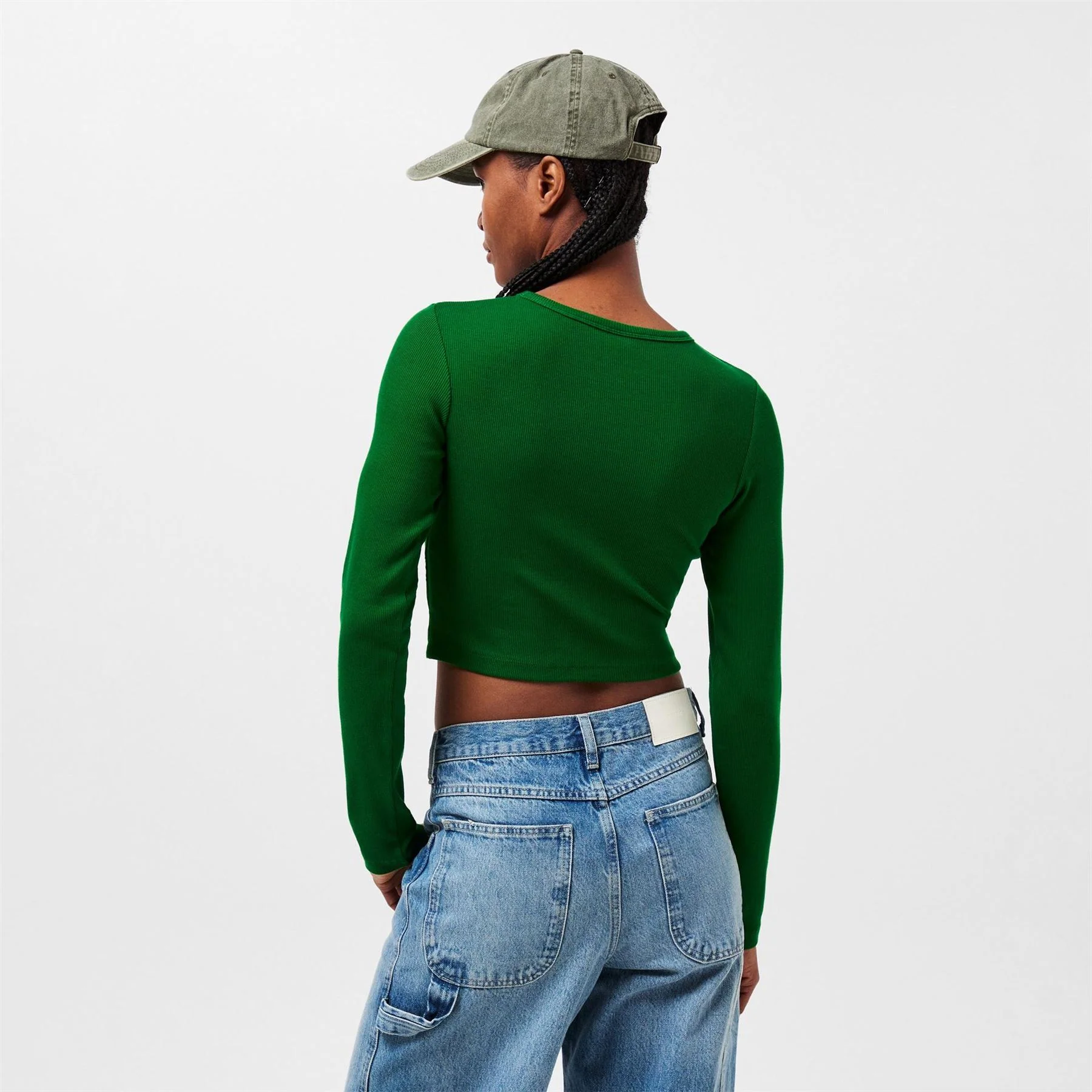 JJXX Feline Slim Fit Cropped Long Sleeve T-Shirt - Image 10