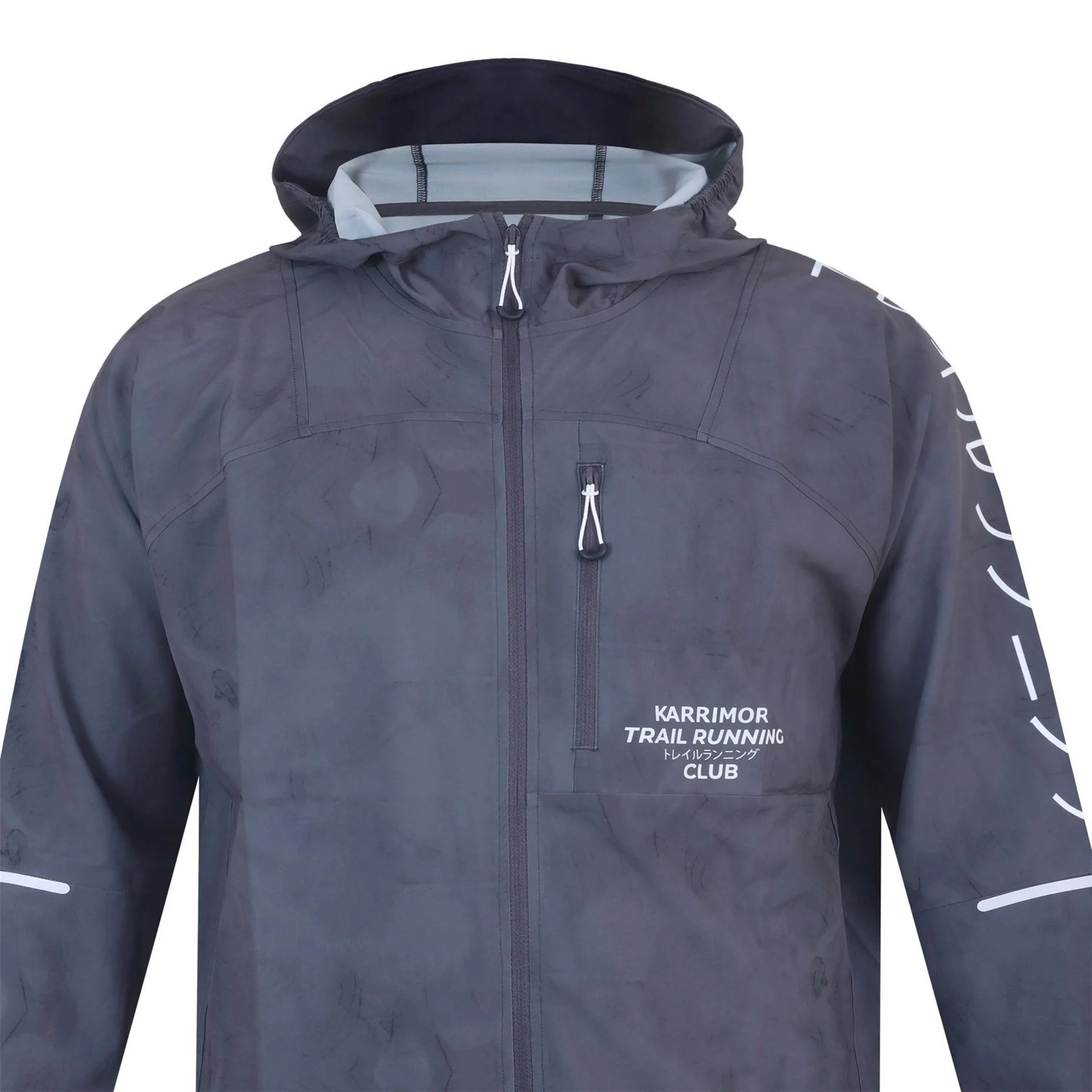 Karrimor Weather Resistant Reflective Long Sleeve Full Zip Slim Fit Performance Running Jacket - Image 3