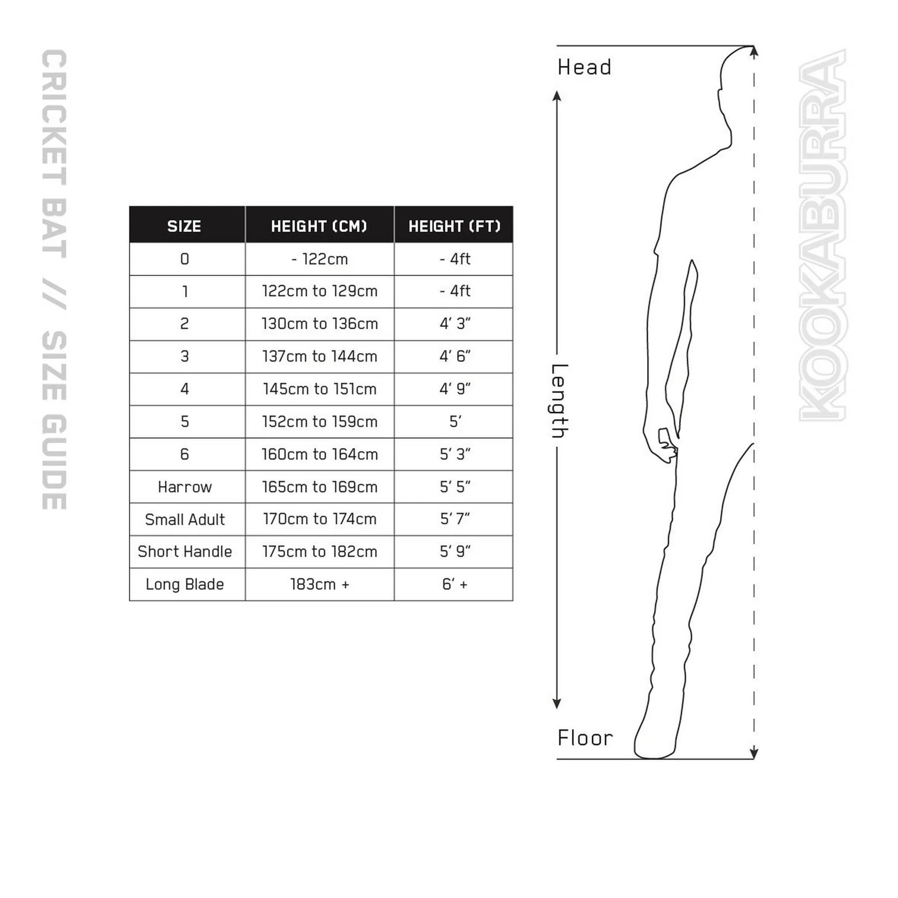 Kookaburra Sport Kahuna 500 Cricket Bat Short Handle - Image 4