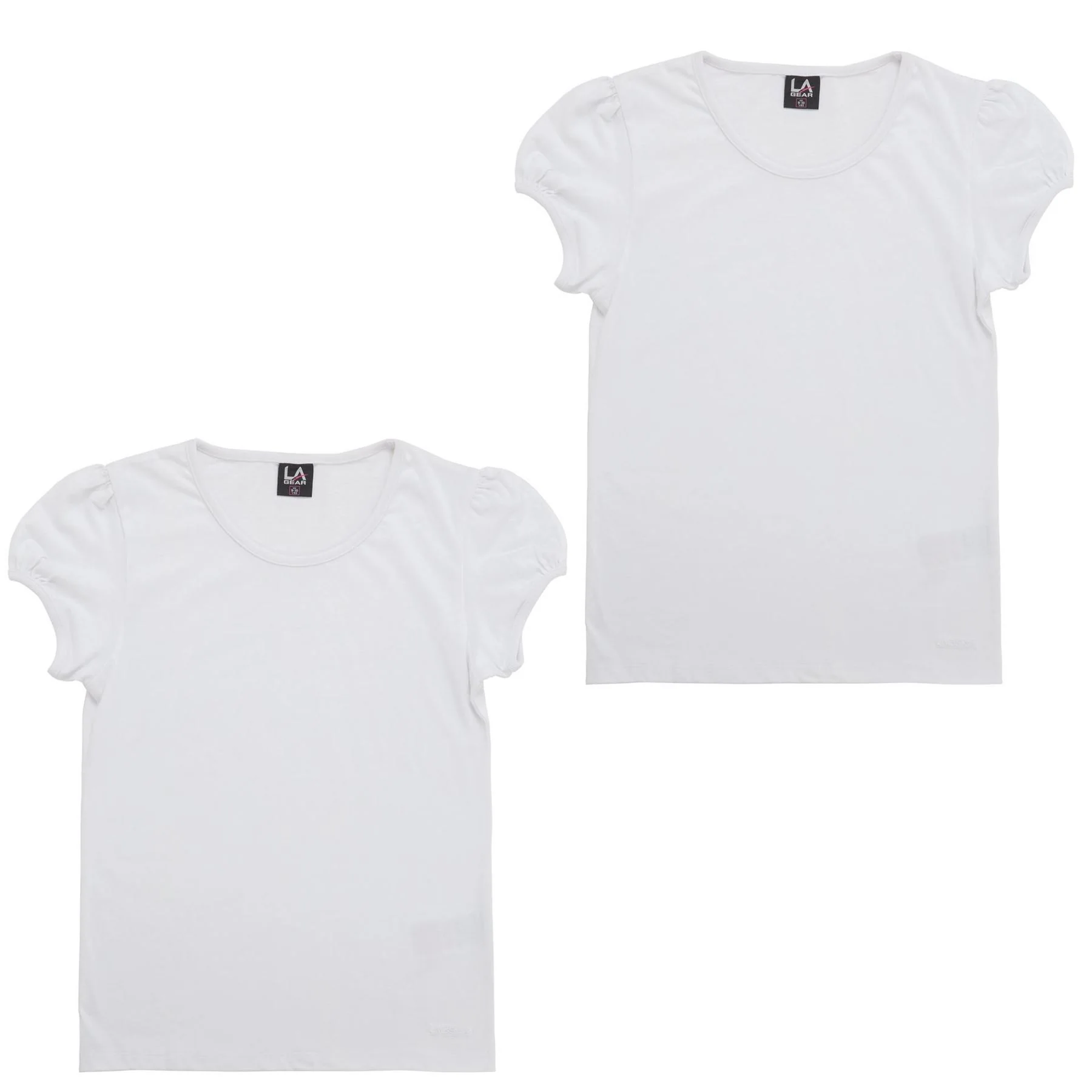 LA Gear 2 Pack Pe T-Shirts Junior Girls