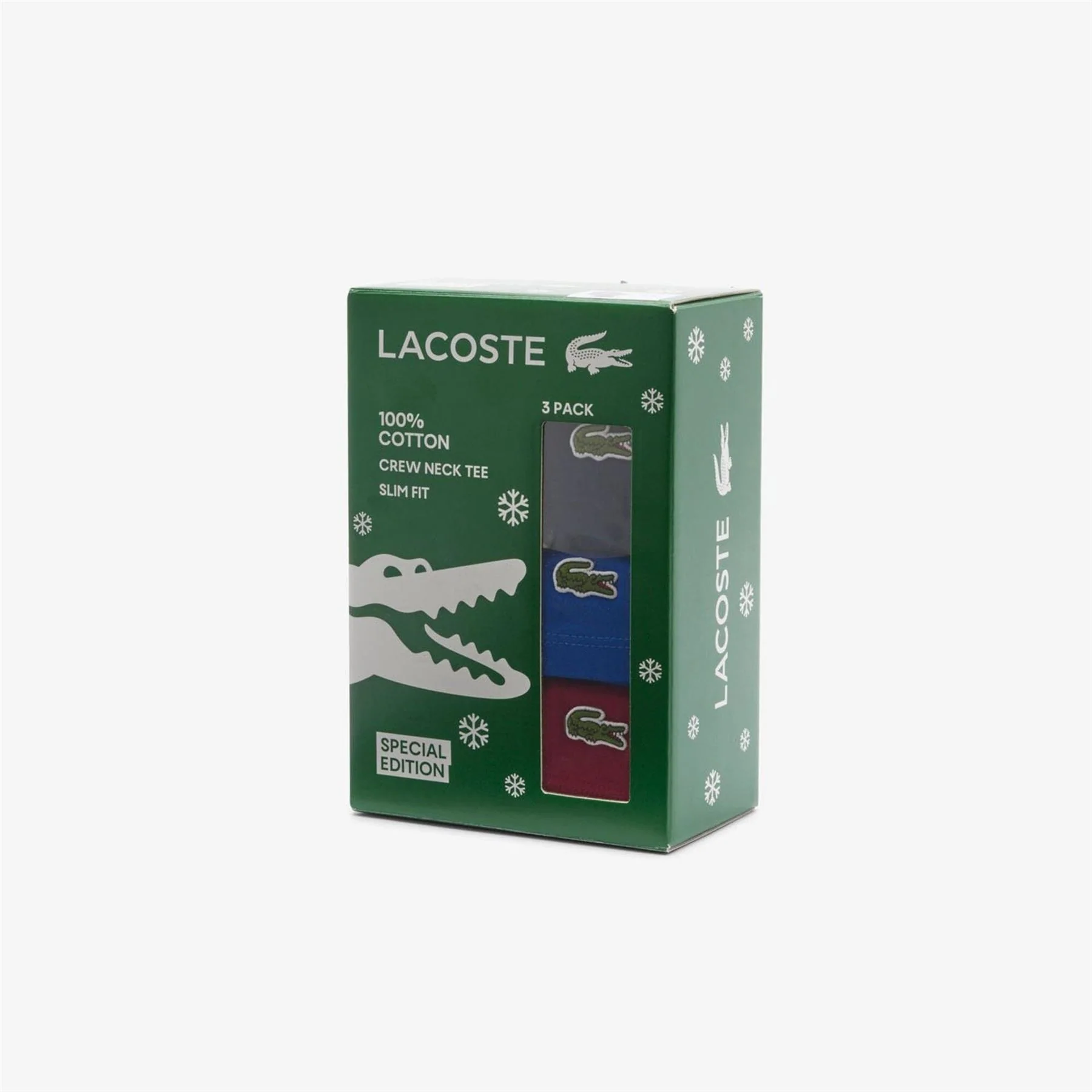 Lacoste 3 Pack Slim Fit T-Shirts - Image 6