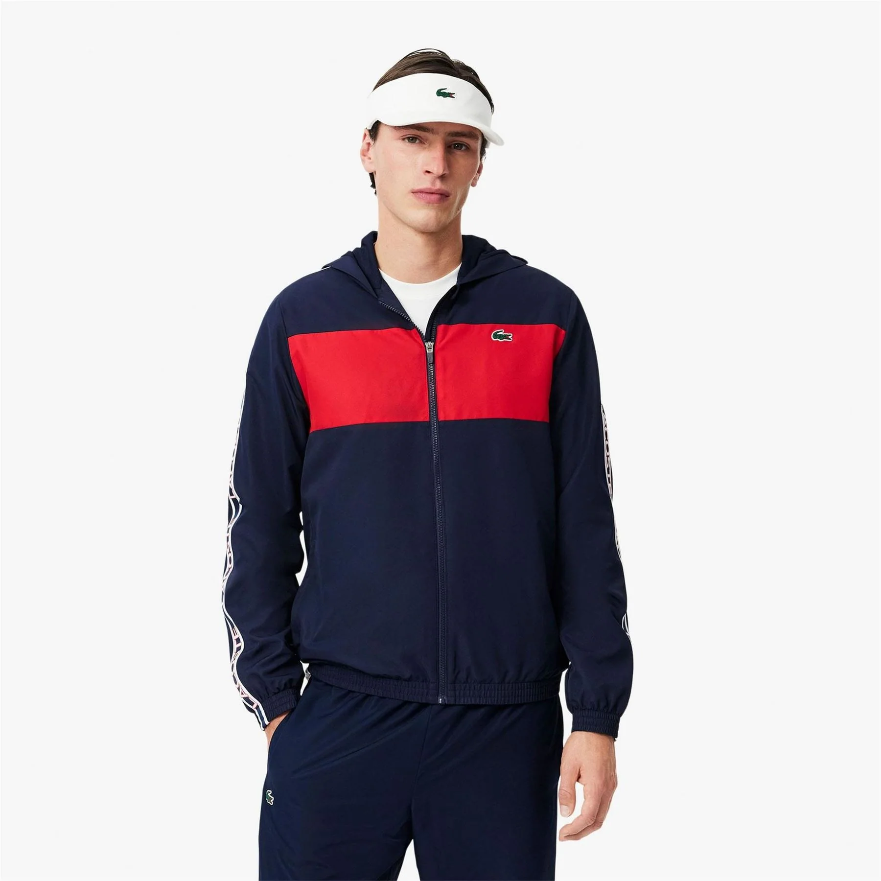 Lacoste Block Logo Stripe Tennis Jacket - Image 2