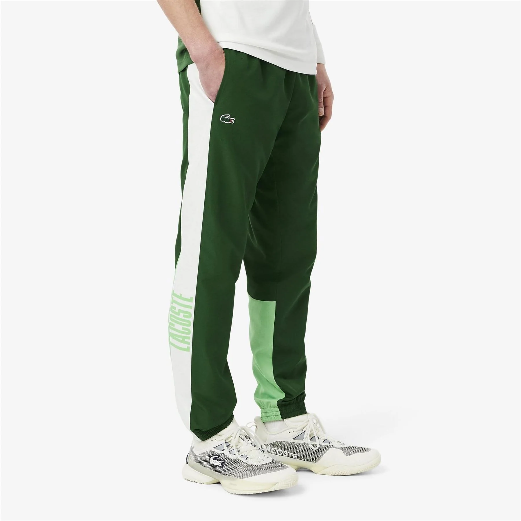 Lacoste Colour Block Joggers - Image 2
