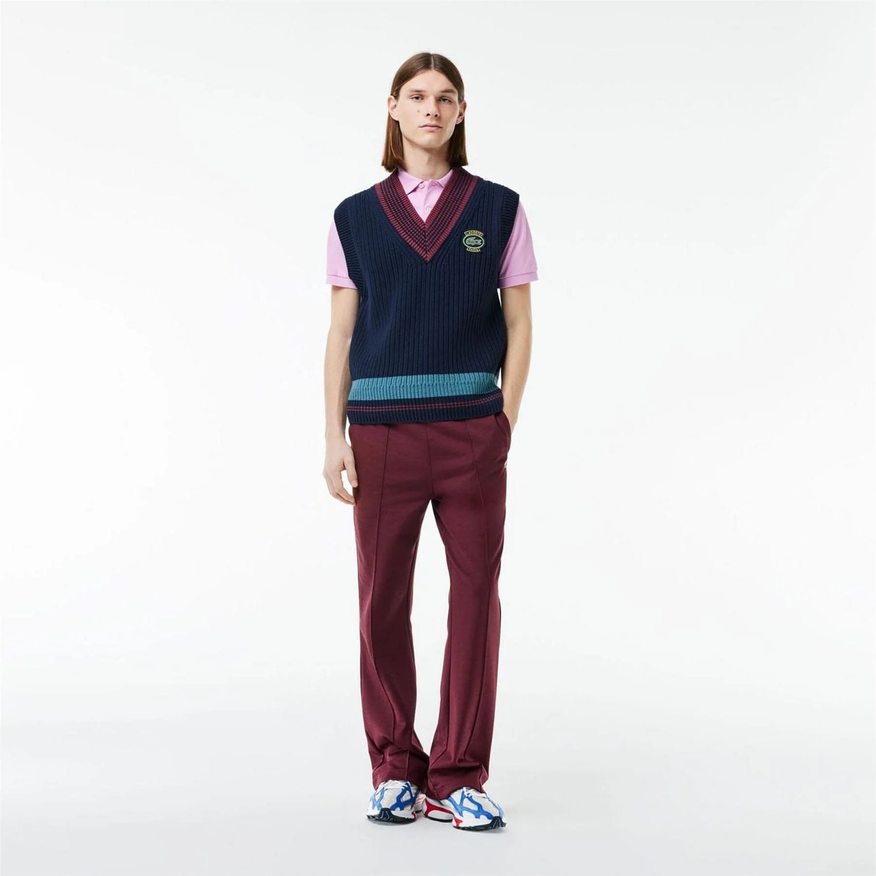 Lacoste Cotton Badge Accent Tennis Sweater - Image 3