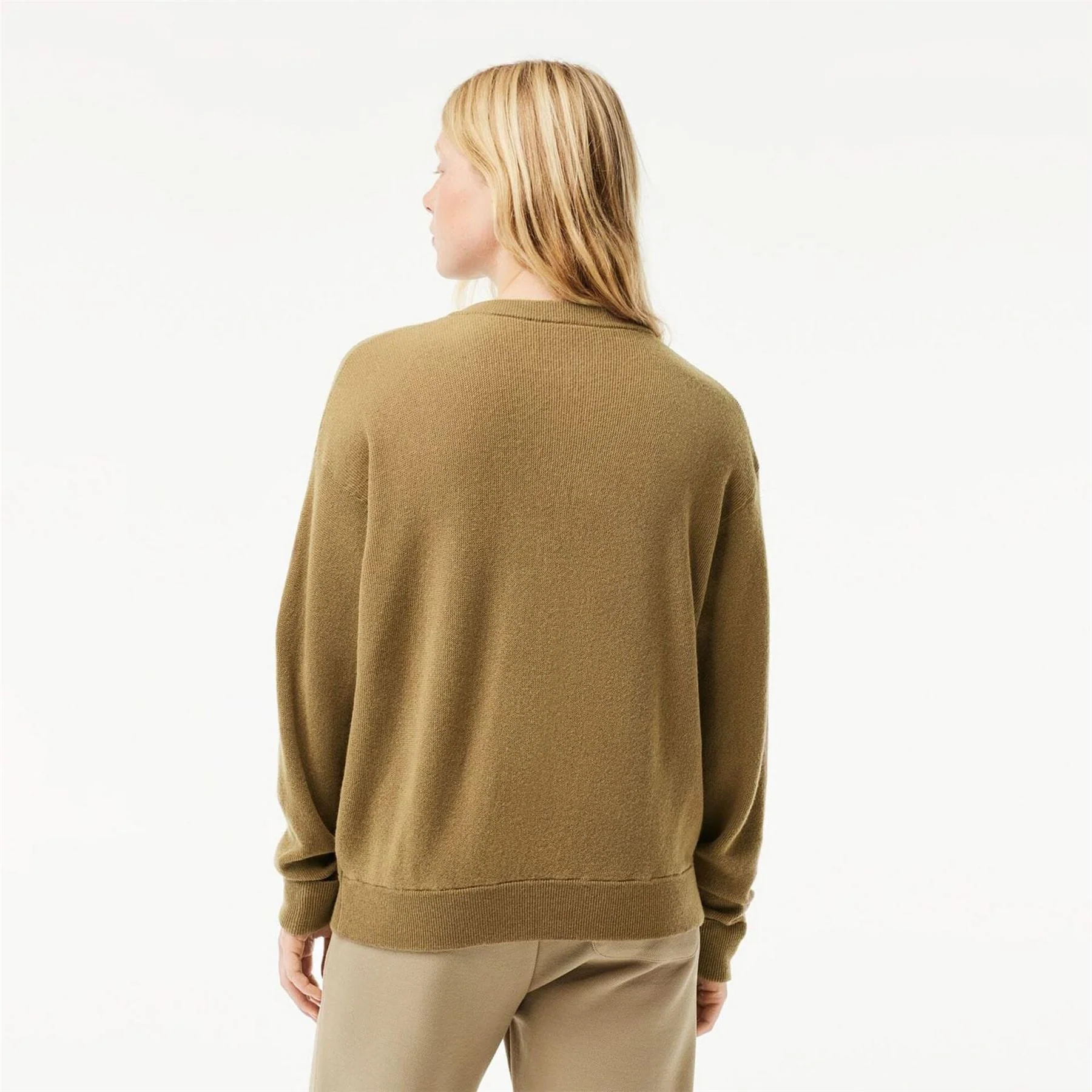 Lacoste Fit Carded Wool Moss Stitch Sweater - Image 2
