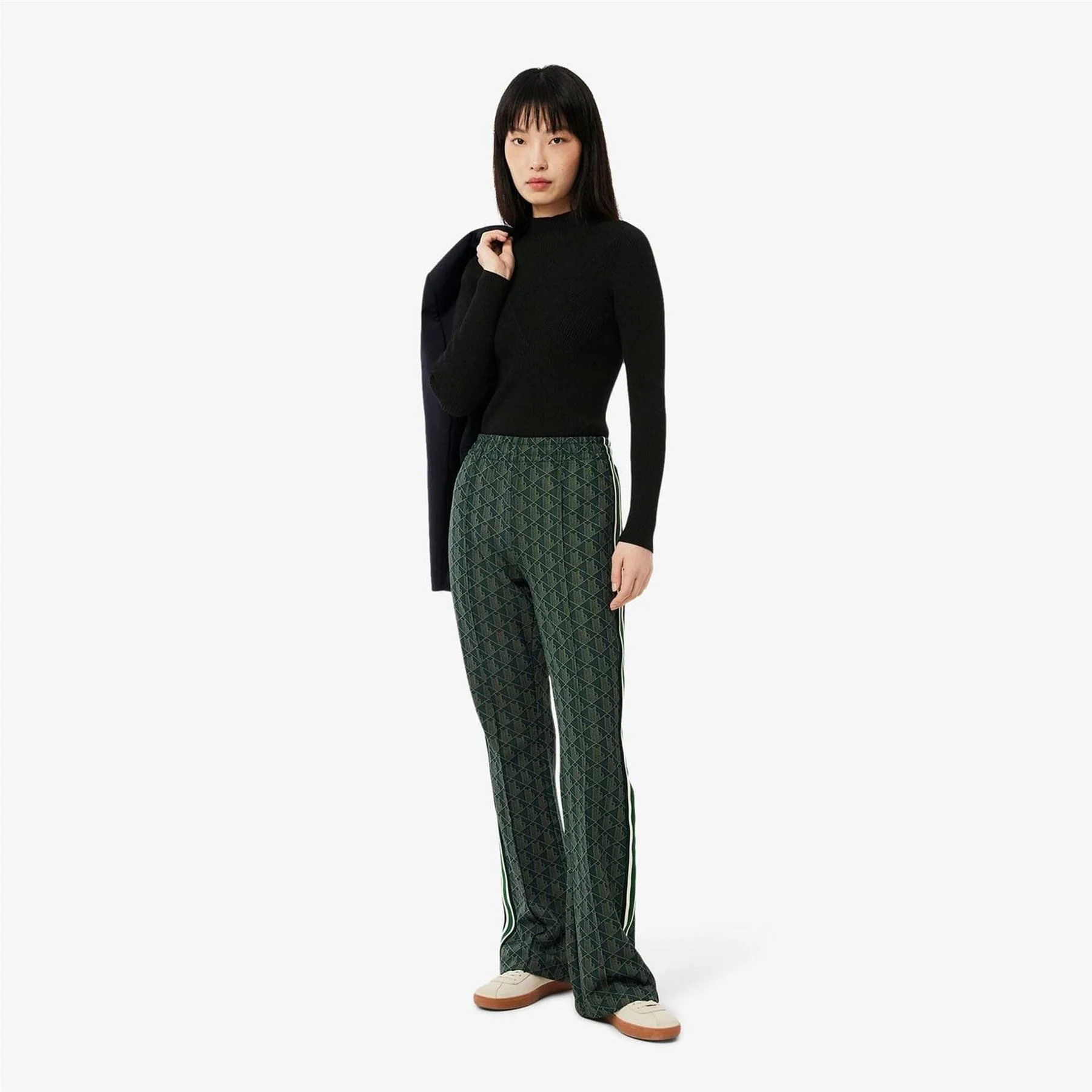 Lacoste Neck 3d Rib Knit Sweater - Image 3