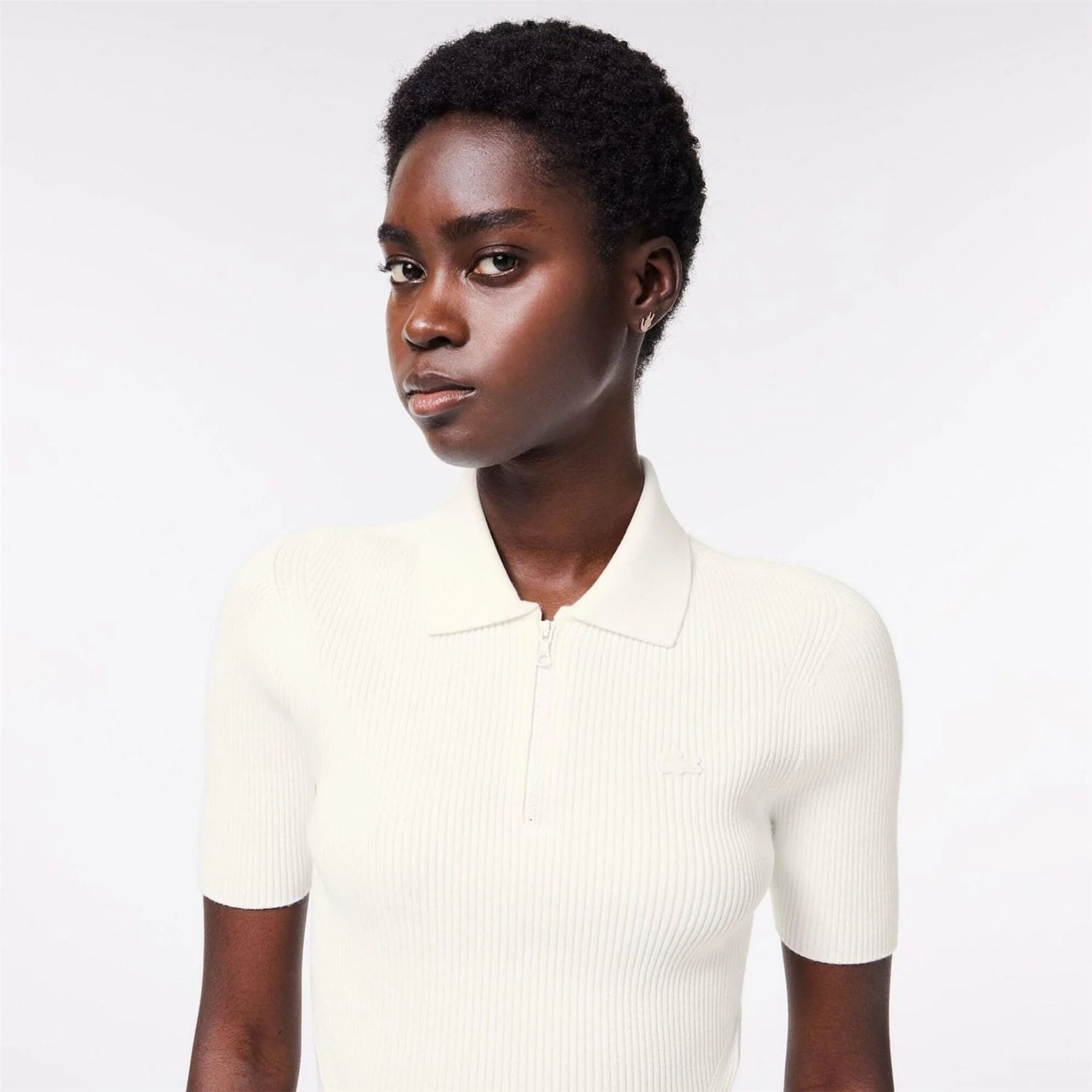 Lacoste Neck Rib Knit Polo Shirt - Image 6
