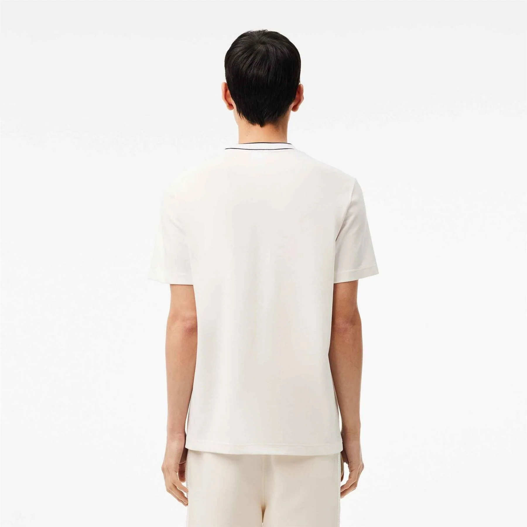 Lacoste Pique Stripe Collar T-Shirt - Image 4