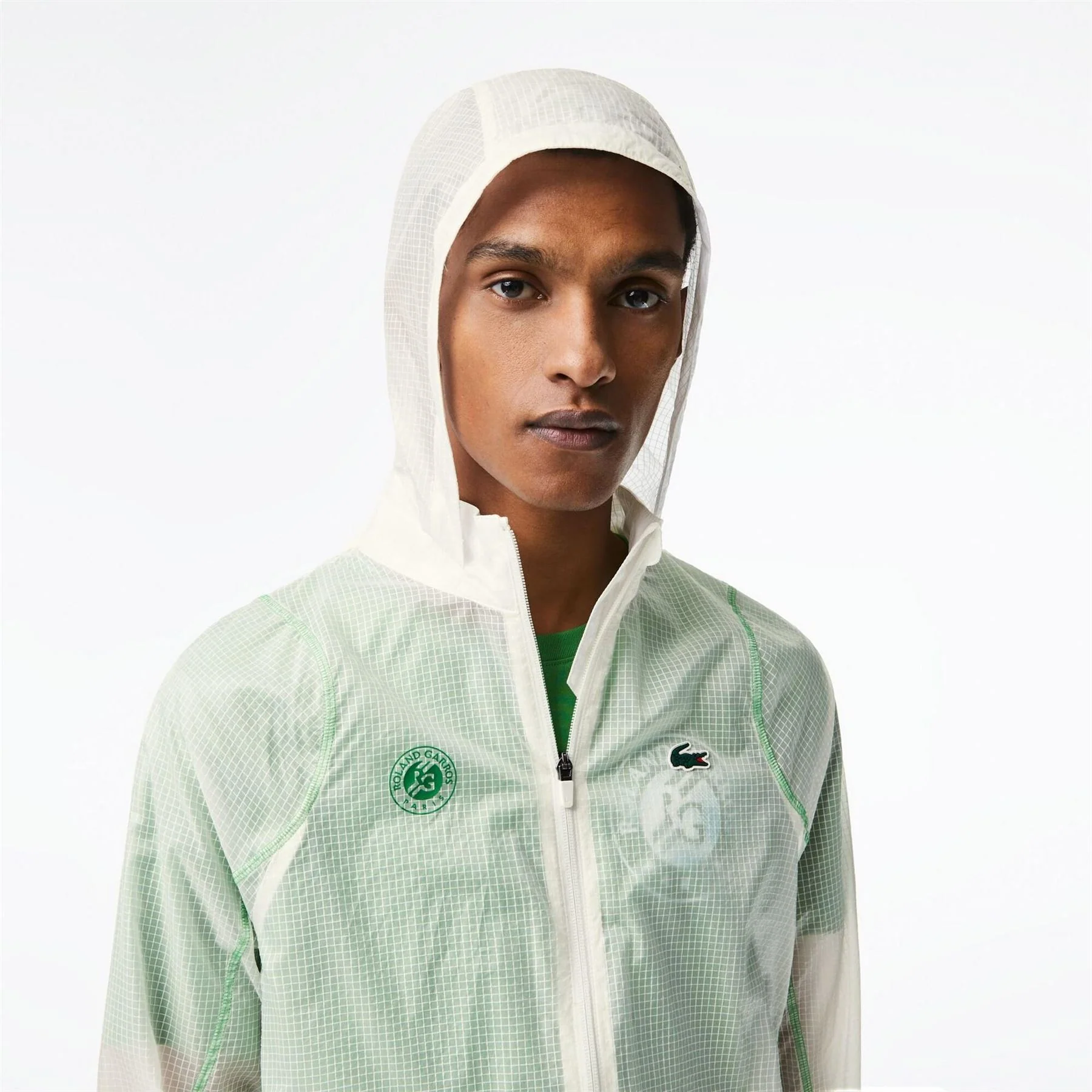 Lacoste Roland Garros Lightweight Half Zip Rain Anorak - Image 2
