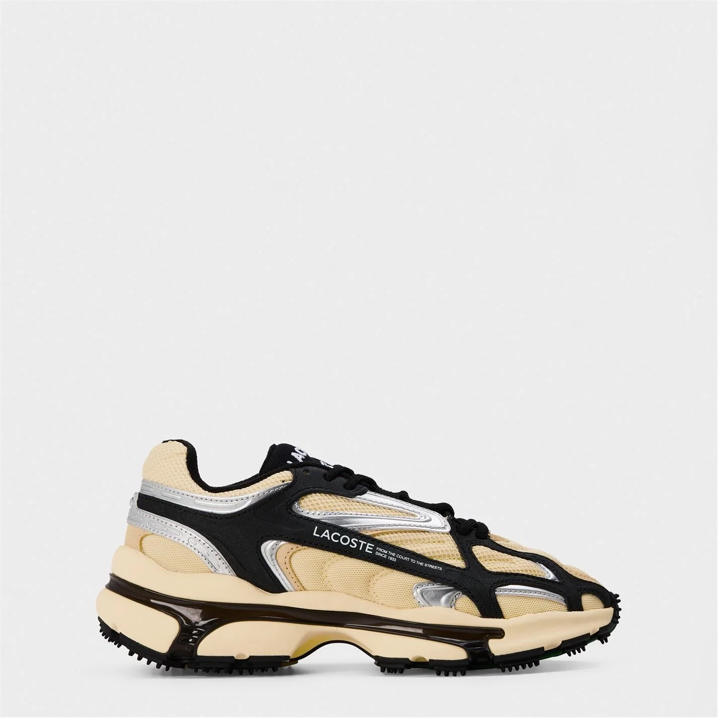 Lacoste Round Toe Chunky Heel Flat Trainers