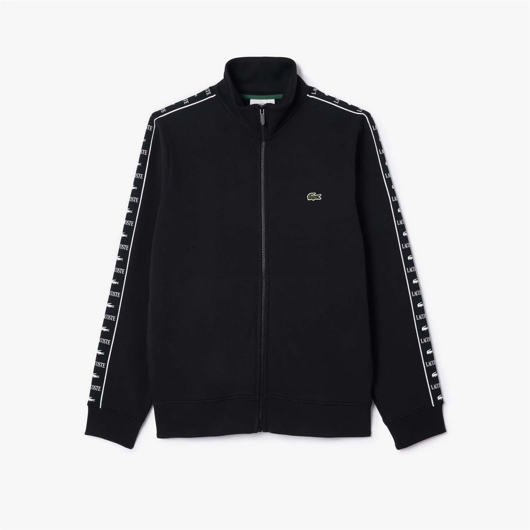 Lacoste Stripe Zip Up Sweatshirt - Image 3